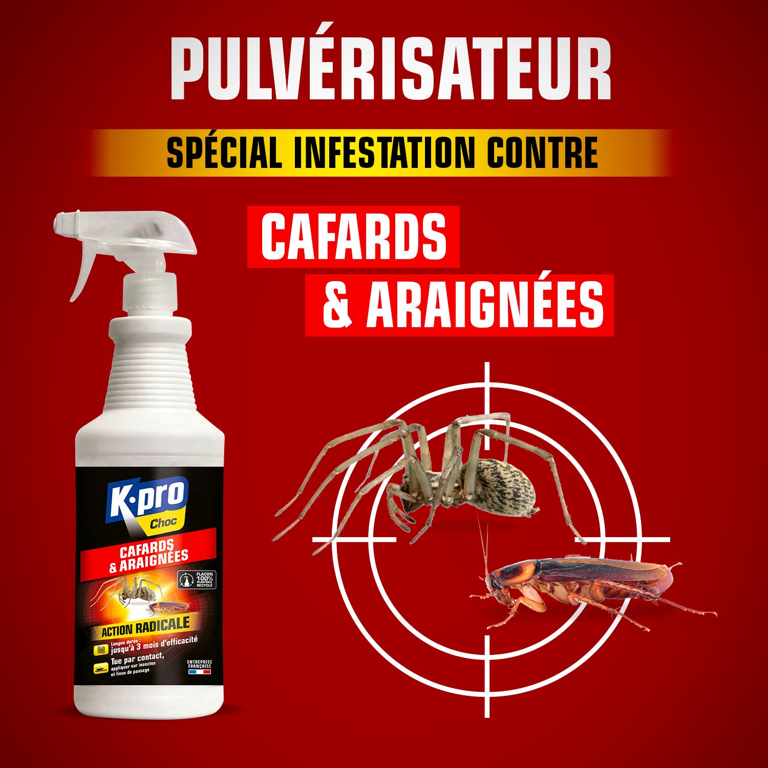 K.PRO - Pulvérisateur cafards et araignées 1L