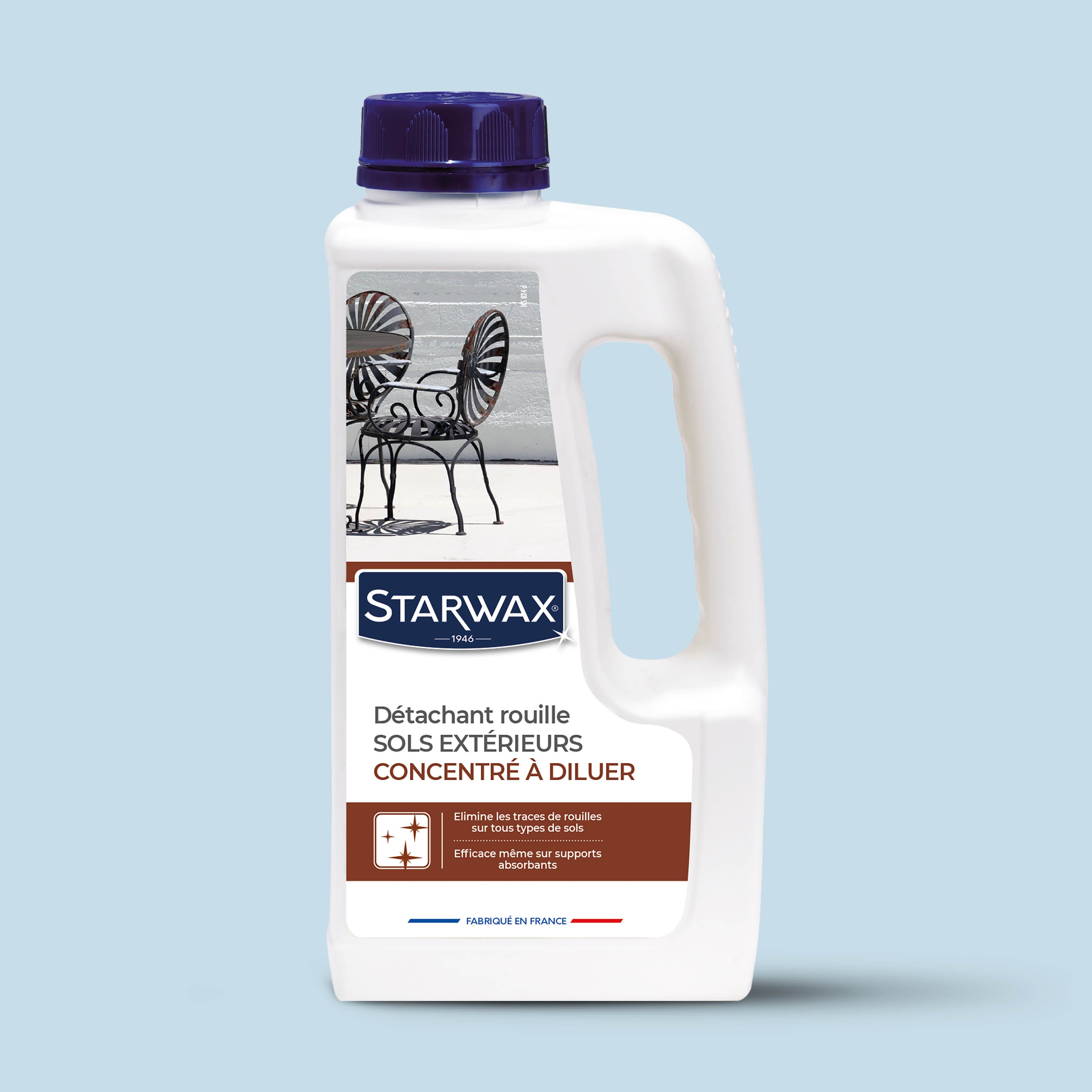 STARWAX - Détachant rouille pour sols extérieurs
 1L