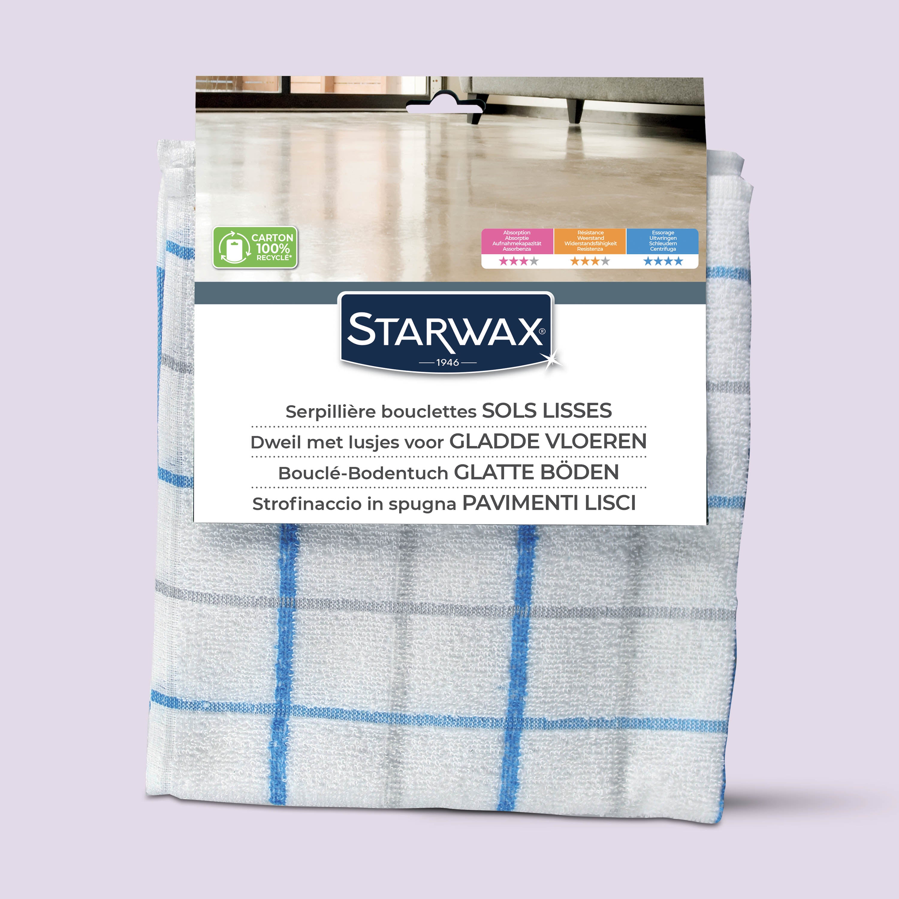 STARWAX - Serpillière bouclettes pour sols lisses X1