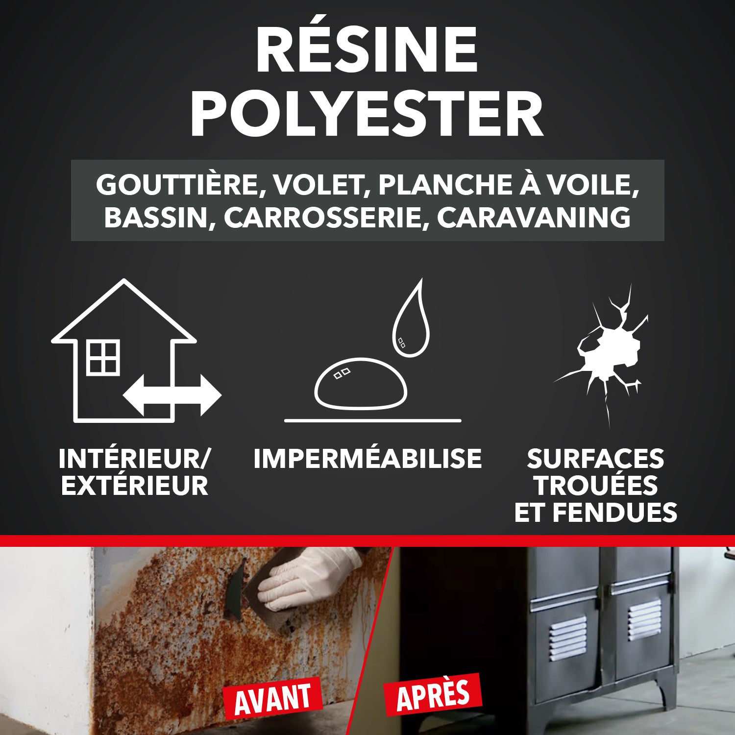 SINTO - Répare métaux, plastiques, composites 1kg