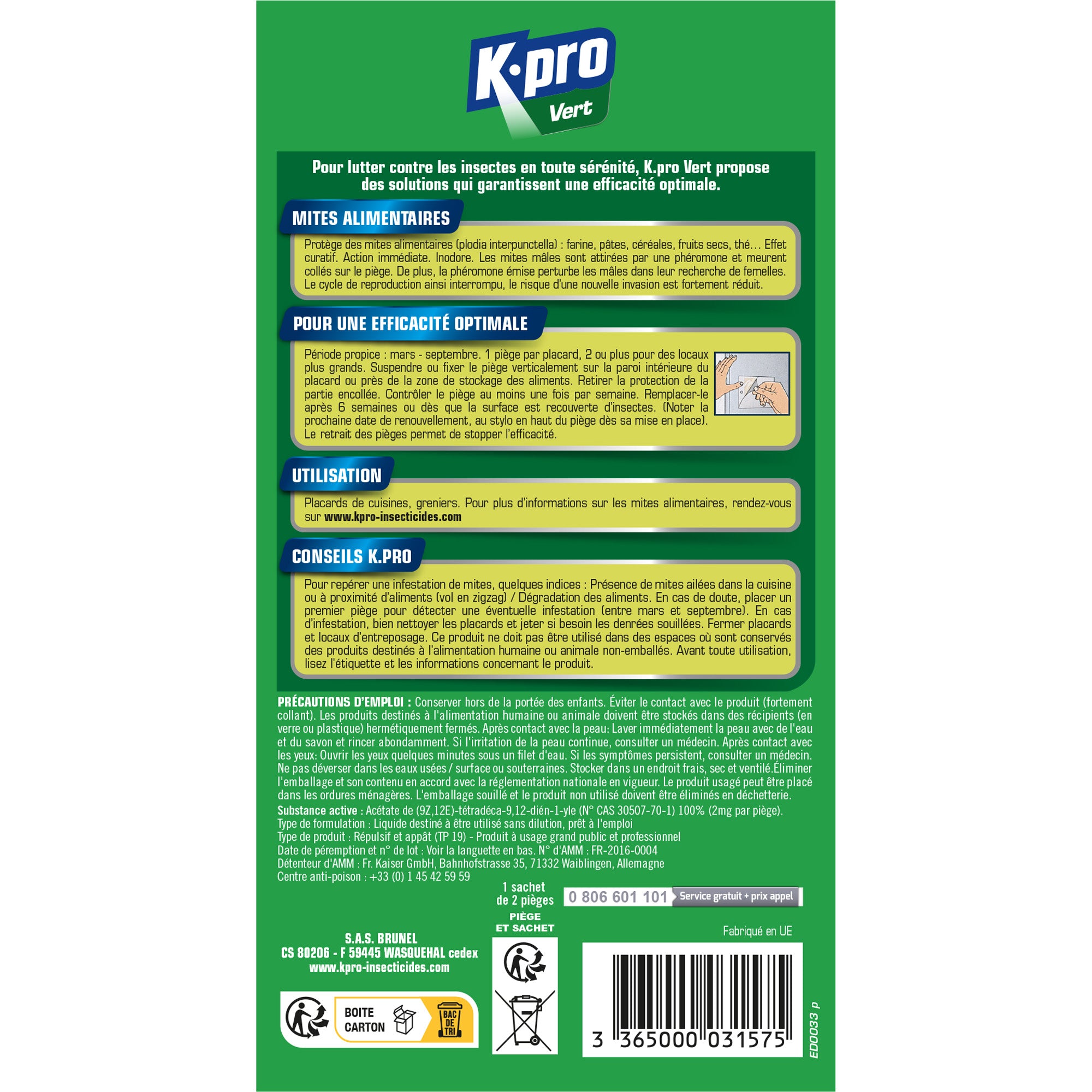 K.PRO - Pièges mites alimentaires X2