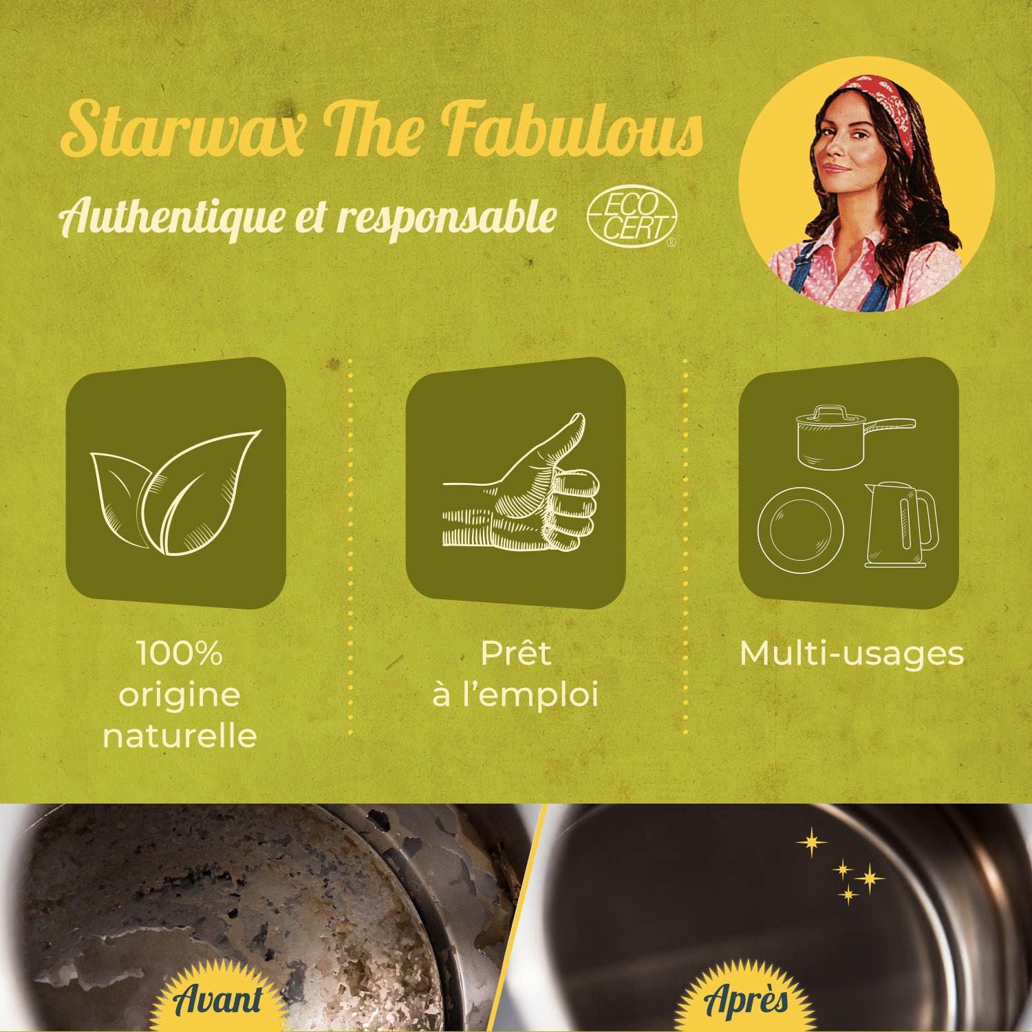 STARWAX FABULOUS - Acide citrique liquide – Détartrant naturel sans odeur 1L