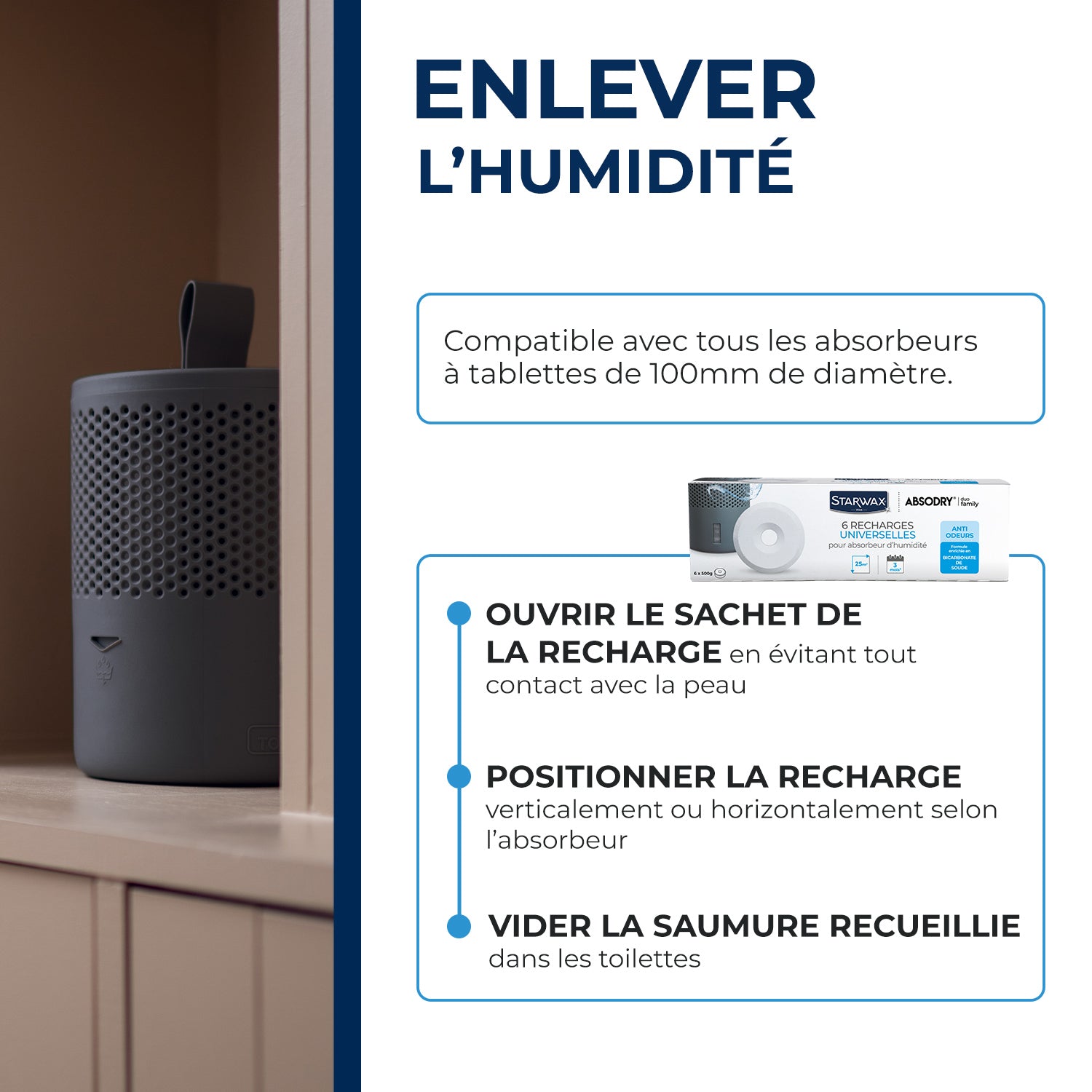 STARWAX - Pack de tablettes Starwax Absodry 500g x4