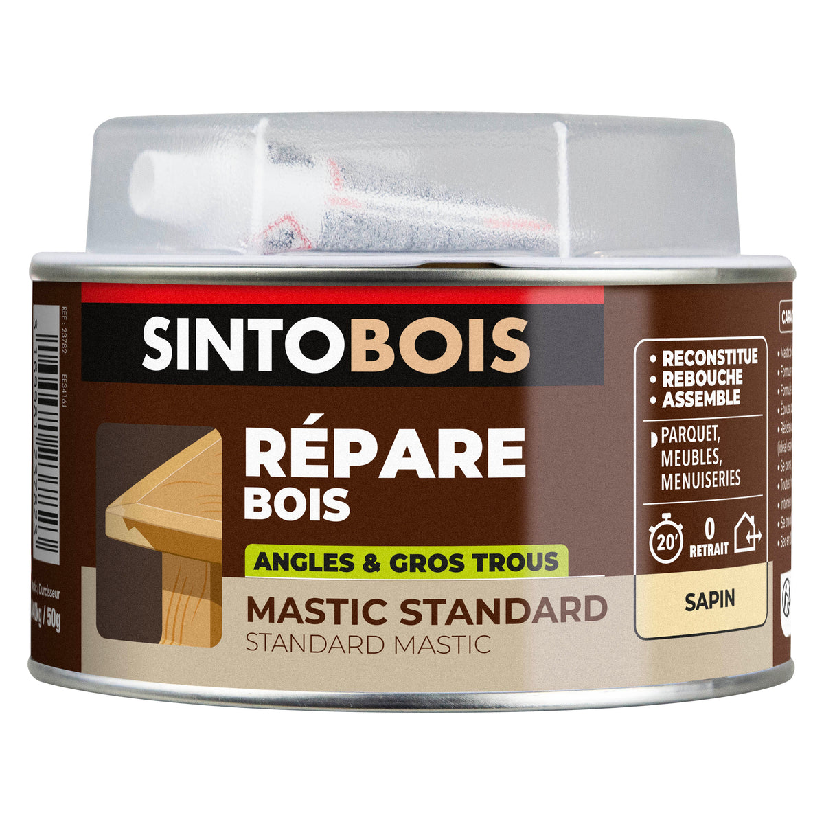 SINTO - Mastic bois standard 1,09kg Chêne