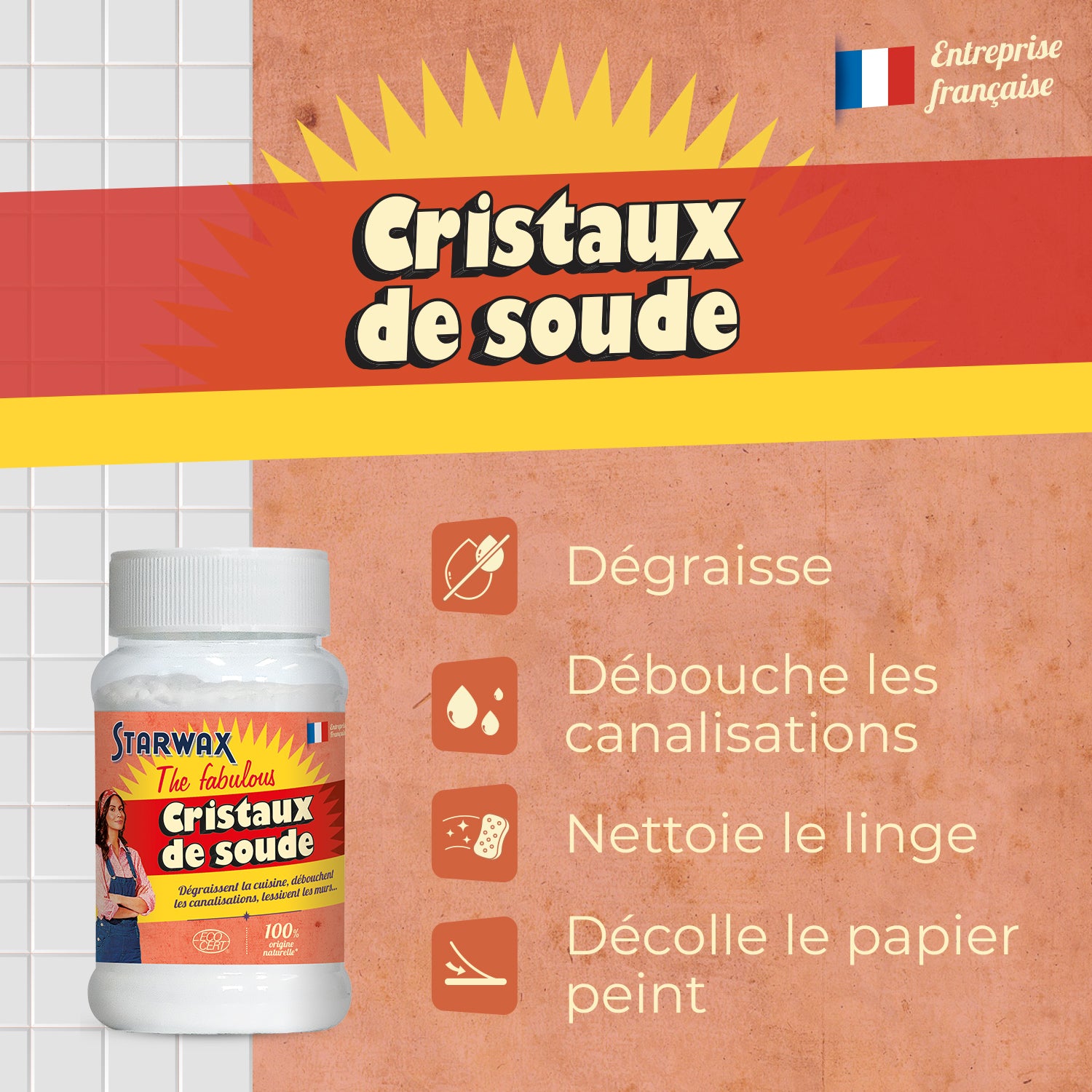 STARWAX FABULOUS - Cristaux de soude 480g