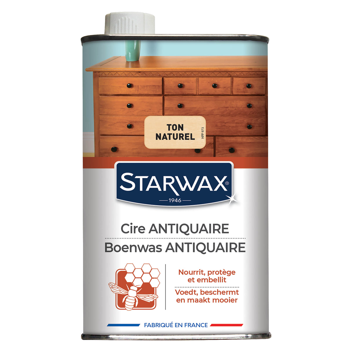 STARWAX - Cire antiquaire liquide pour bois cirés 450ml Incolore