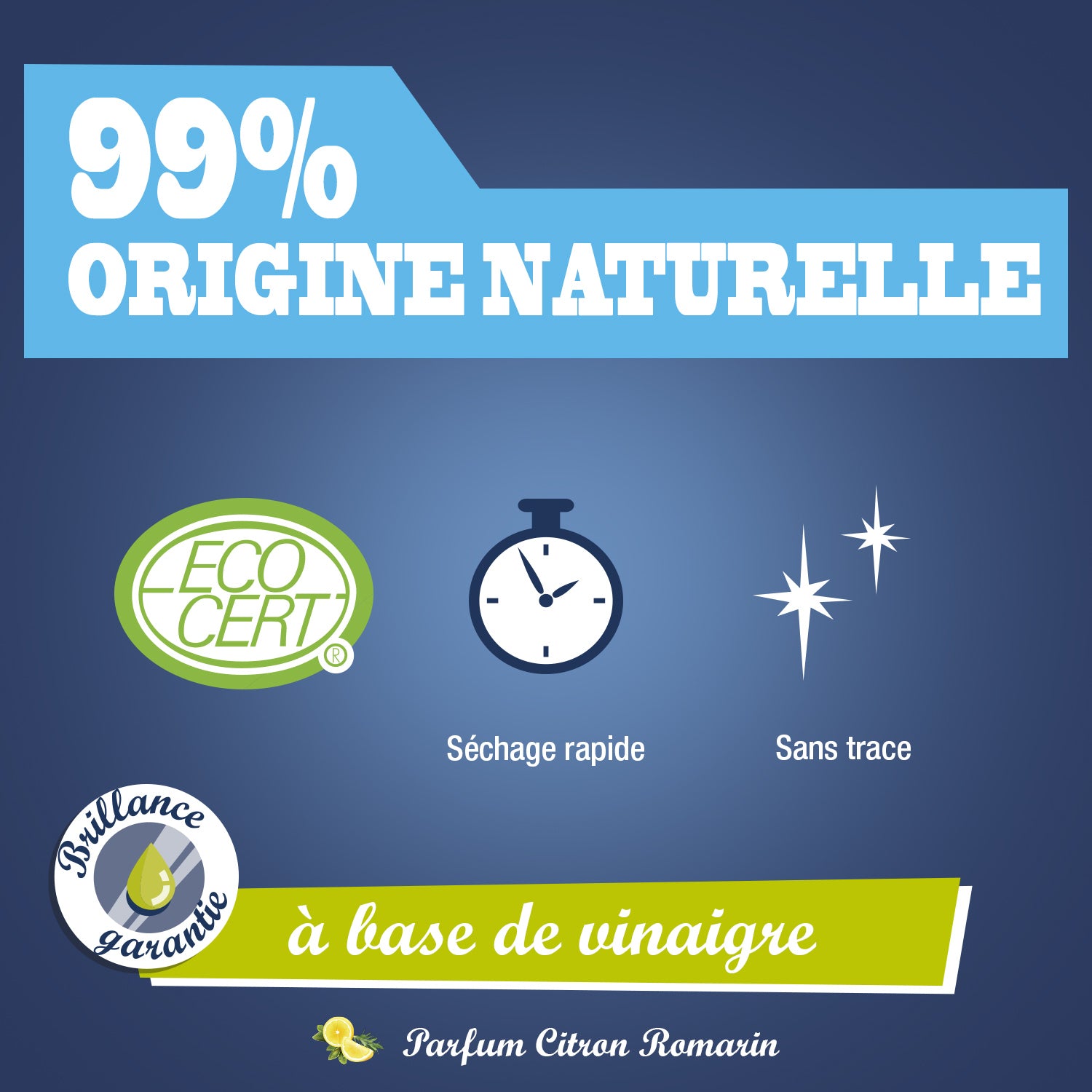 JACQUES BRIOCHIN - Nettoyant surfaces vitrées 750ml Sans parfum