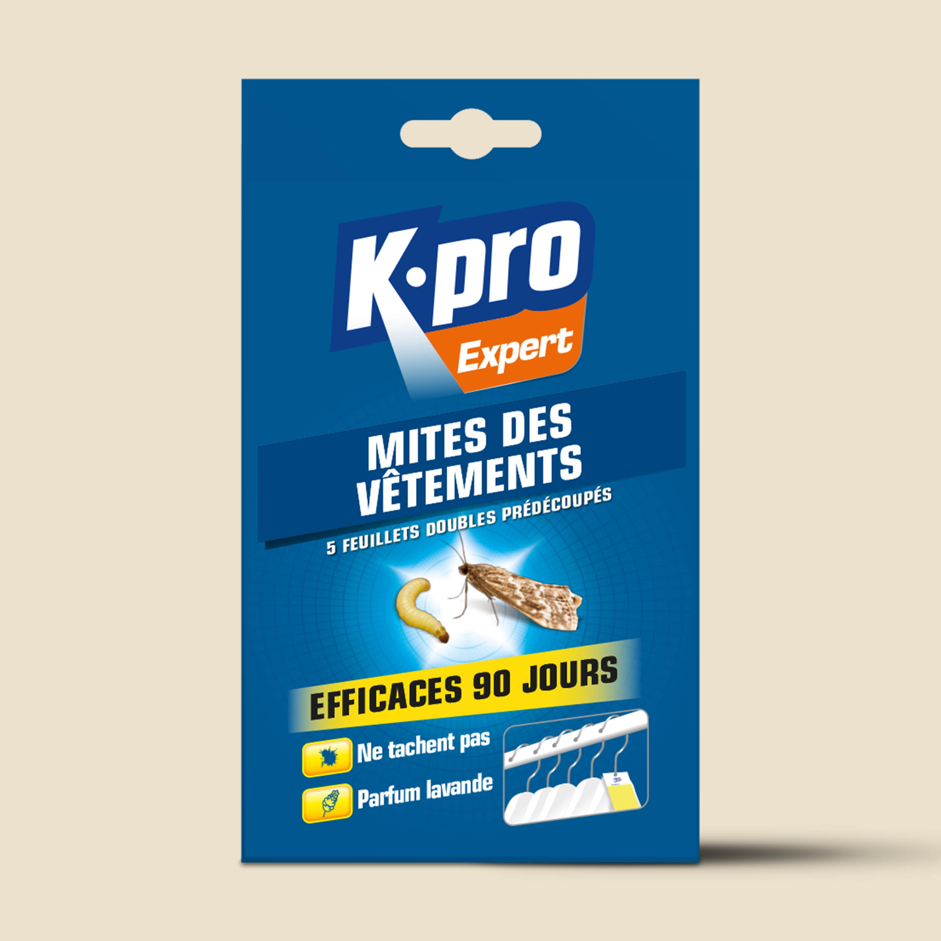 K.PRO - Papier anti-mites des vêtements 5 feuillets doubles lavande
