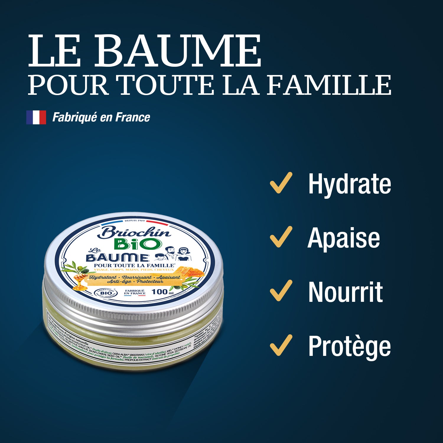 BRIOCHIN COSMETIQUES - Baume multi-usages - Cosmébio 100ml