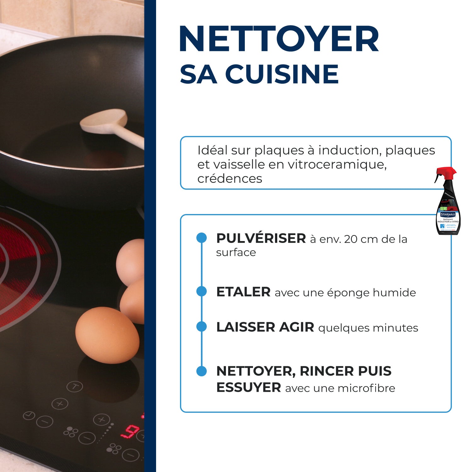 STARWAX - Nettoyant quotidien pour vitrocéramique et induction 500ml