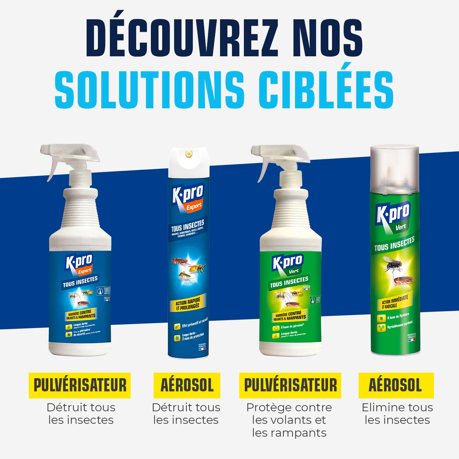 K.PRO - Aérosol tous insectes K.PRO 300ml