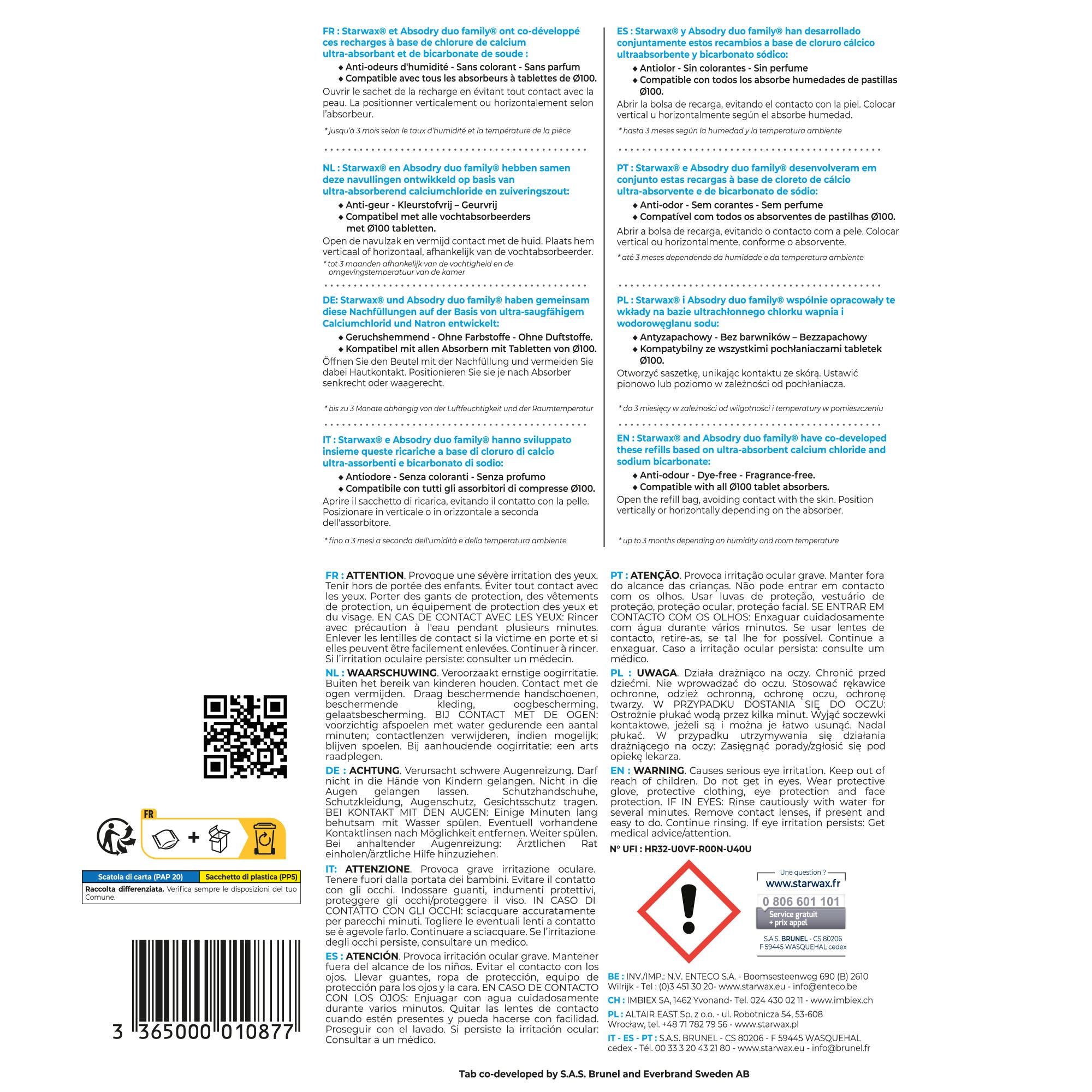 STARWAX - Pack de tablettes Starwax Absodry 500g x4