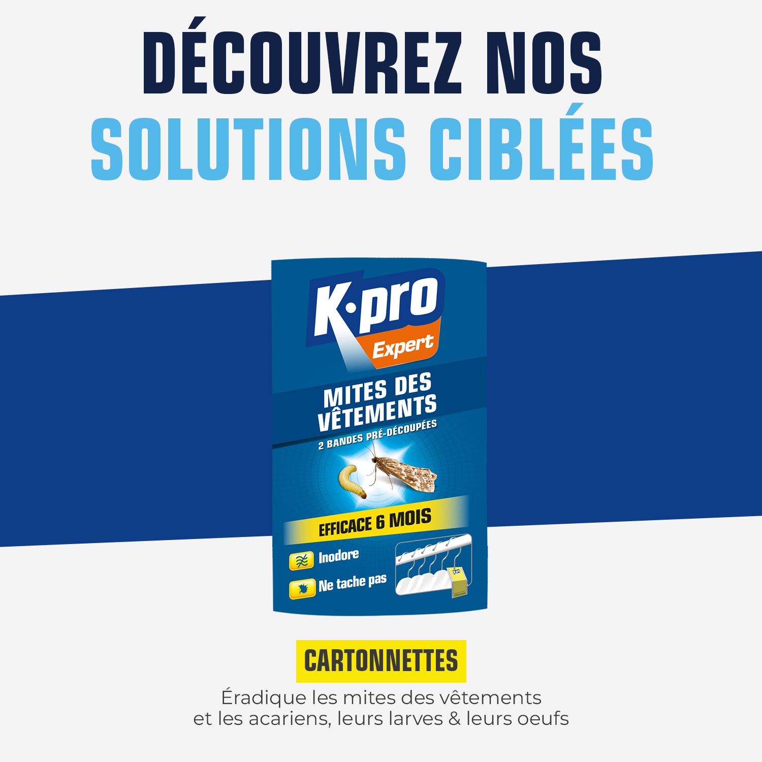 K.PRO - Papier accordéon contre les mites des vêtements X2