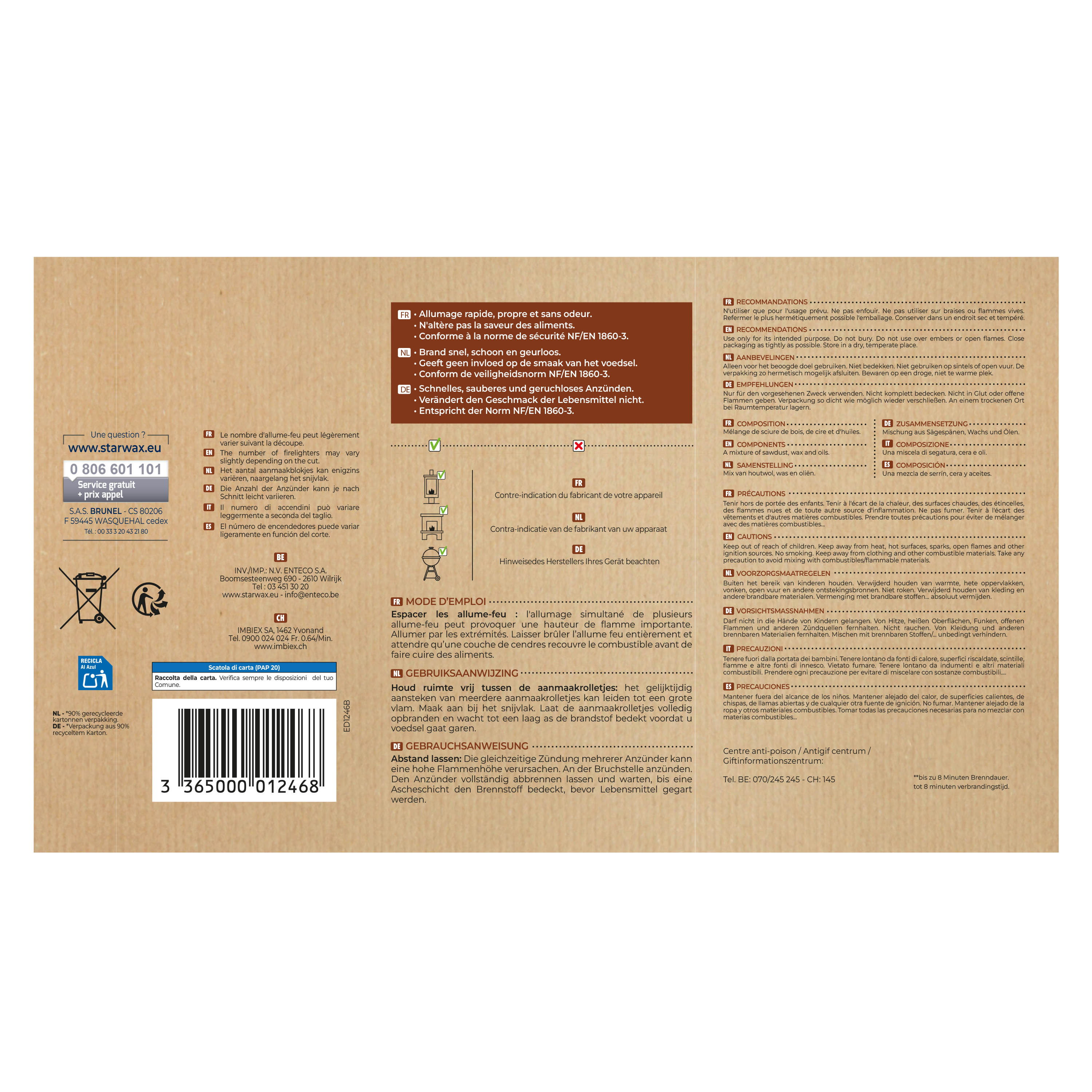 STARWAX - Rouleaux allume feu FSC® X50