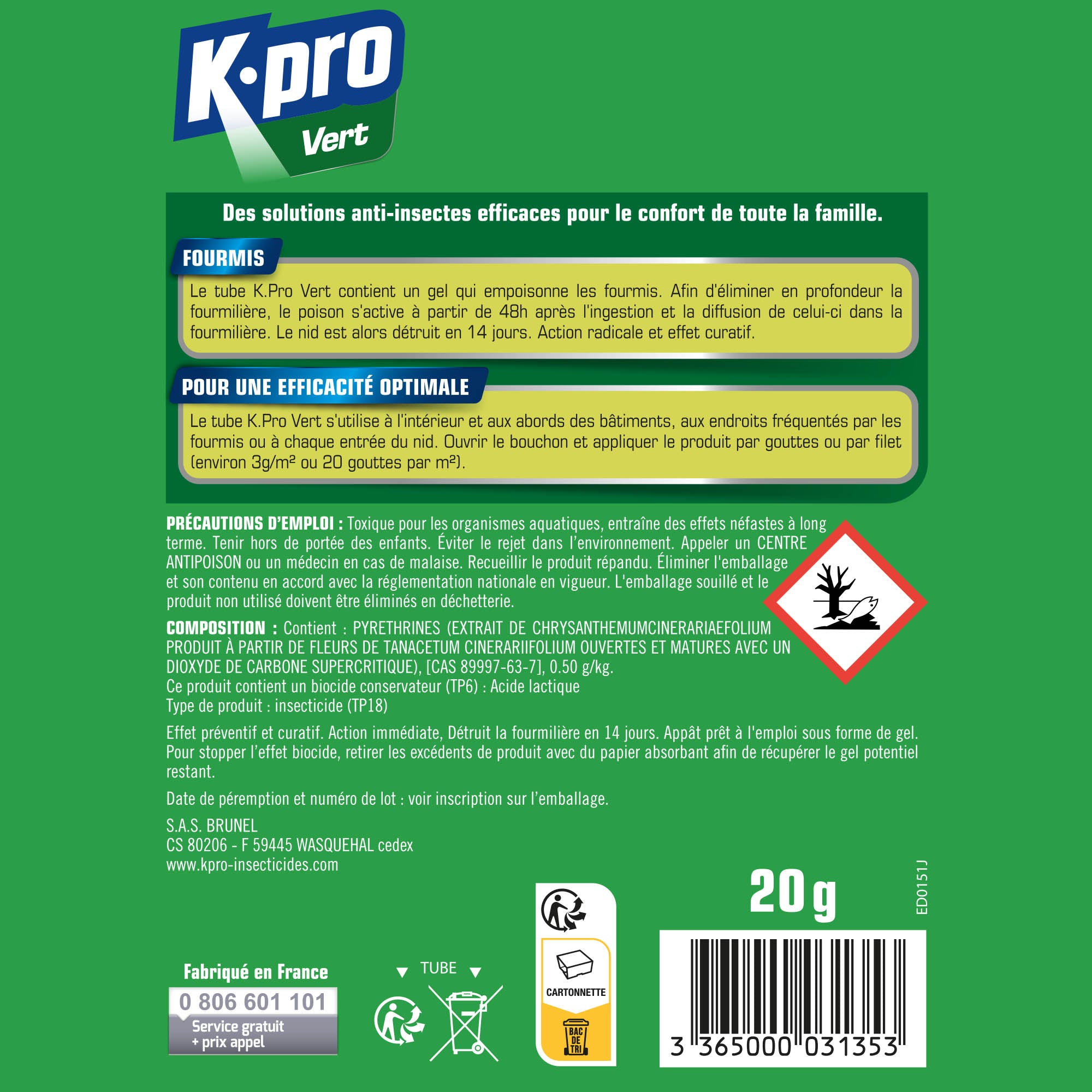 K.PRO - Tube fourmis 20g