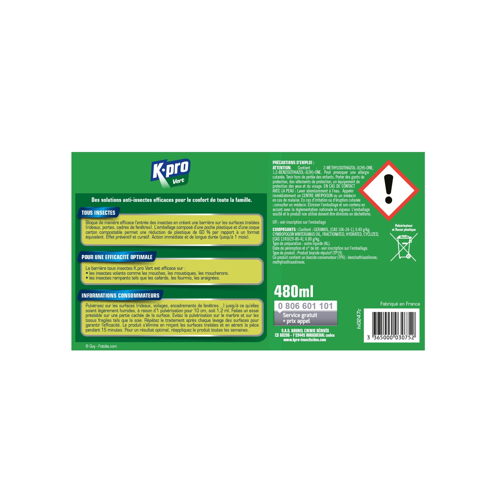 K.PRO - Barrière à insectes pack compostable 480ml