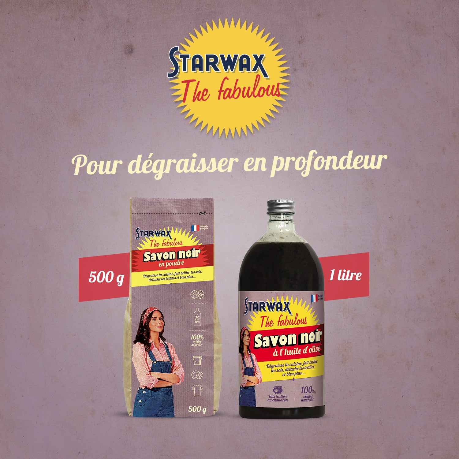 STARWAX FABULOUS - Savon noir en poudre 500g