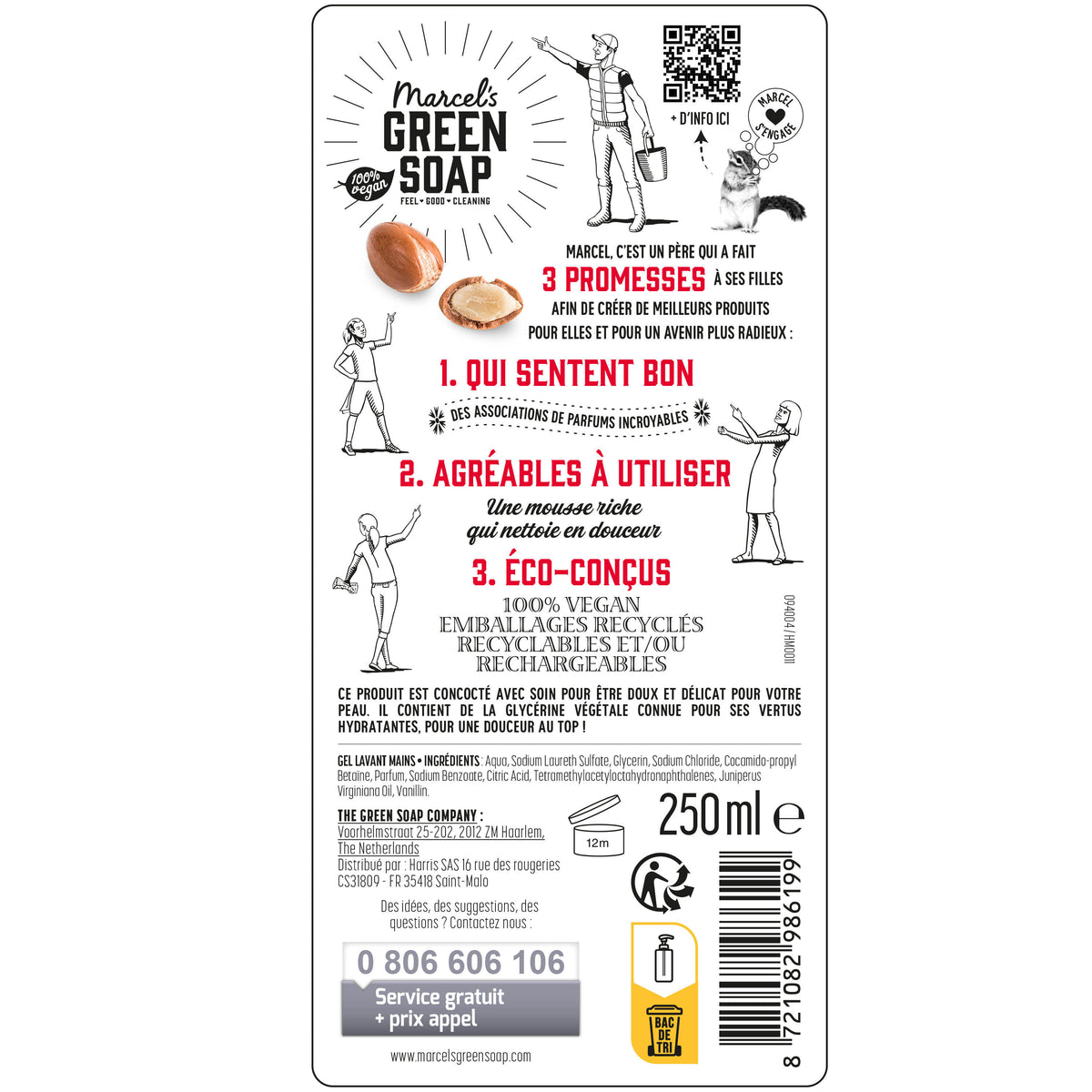 MARCEL'S GREEN SOAP - Le Gel Lavant Mains Argan & Oudh 250ml Argan & Oudh