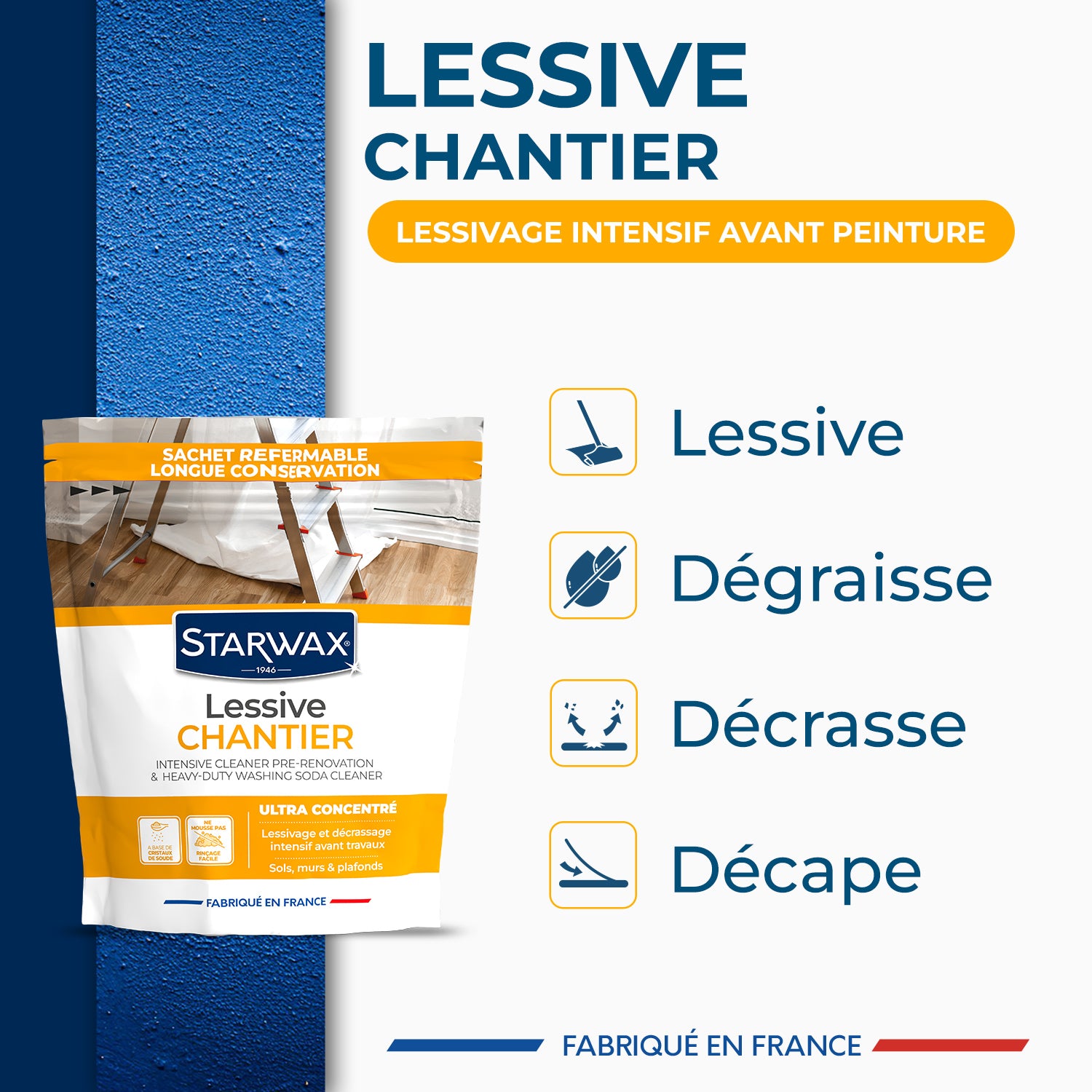 STARWAX - Lessive Chantier 1,4KG 1,4kg