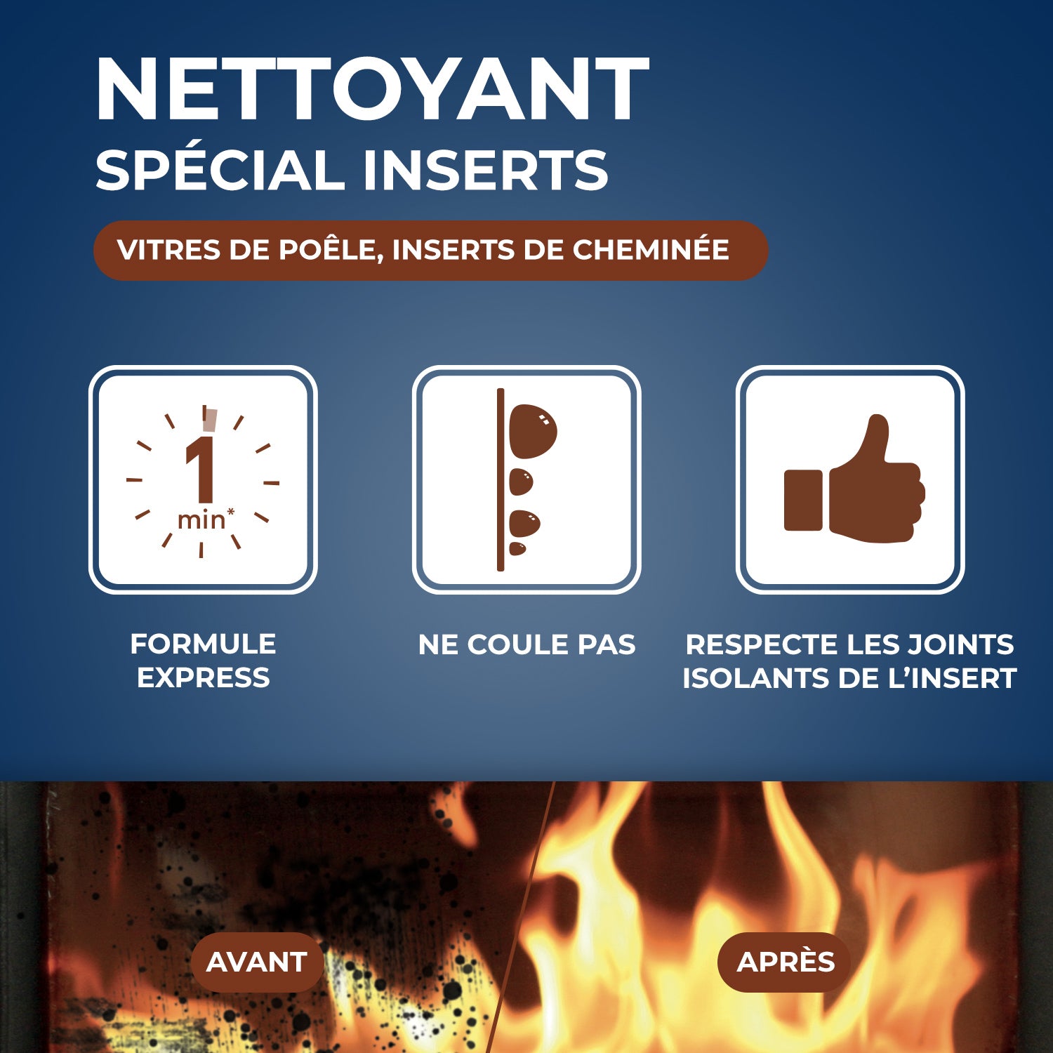 STARWAX - Nettoyant express inserts pour poêle & cheminée
 500ml