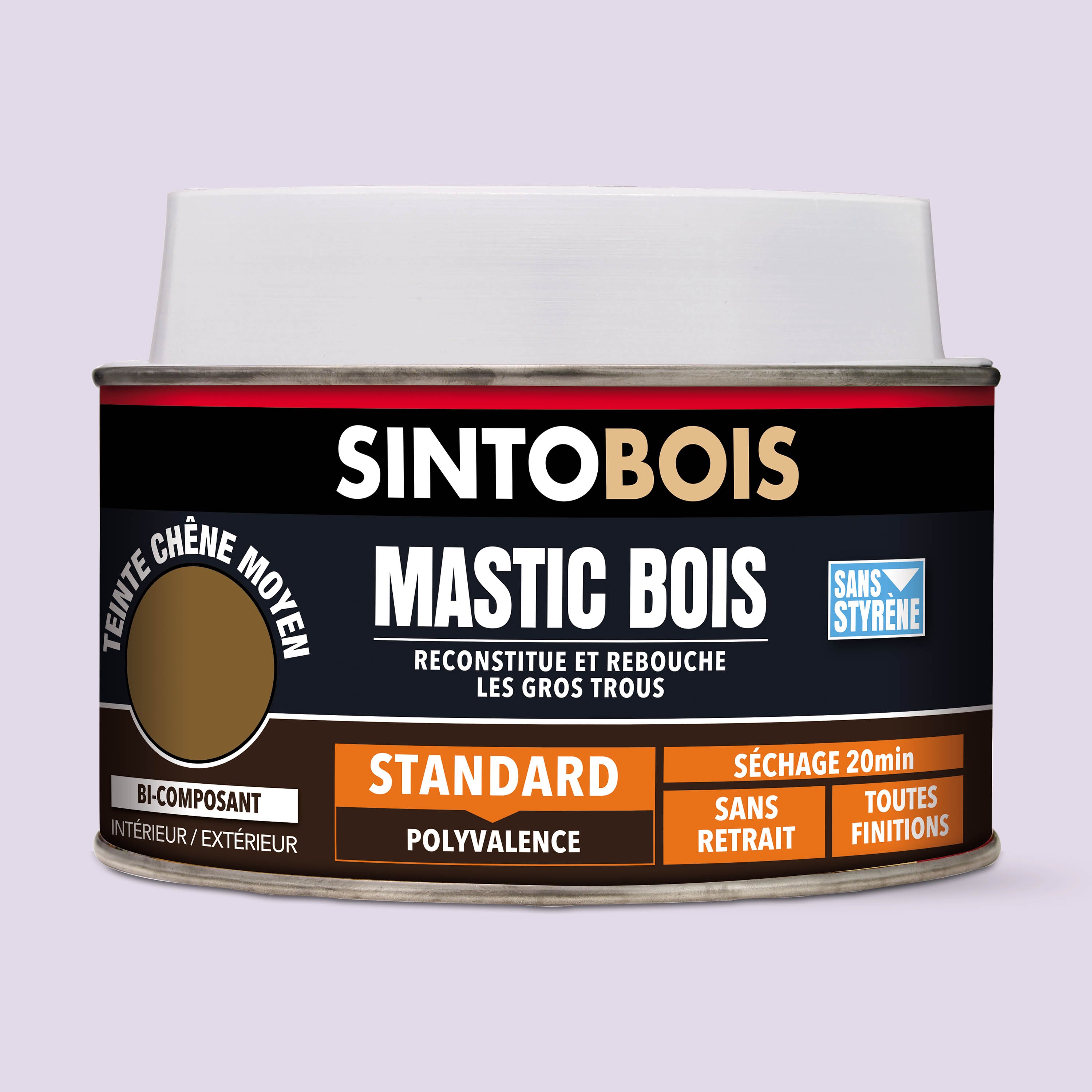 SINTO - Mastic bois standart 1,09kg Chêne