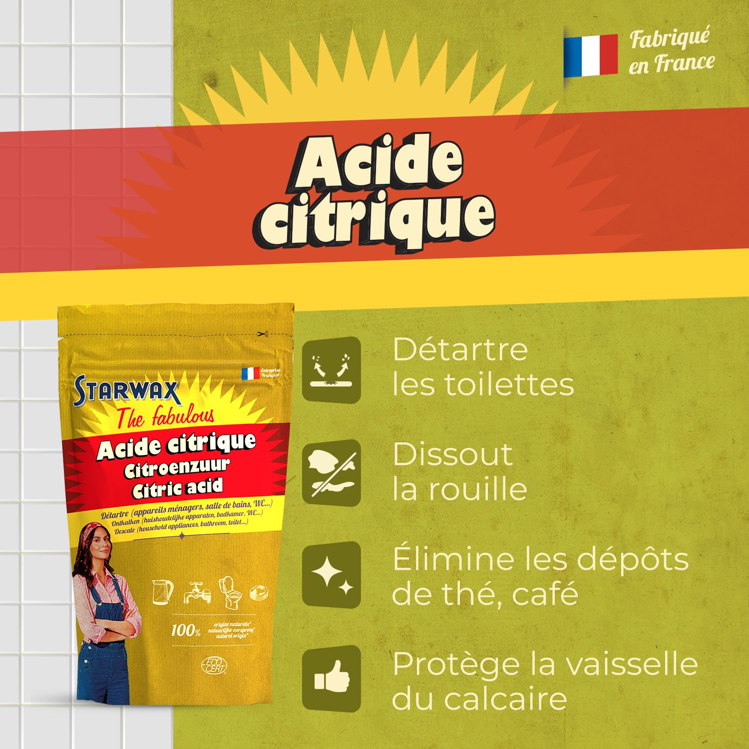 STARWAX FABULOUS - Acide citrique 400g