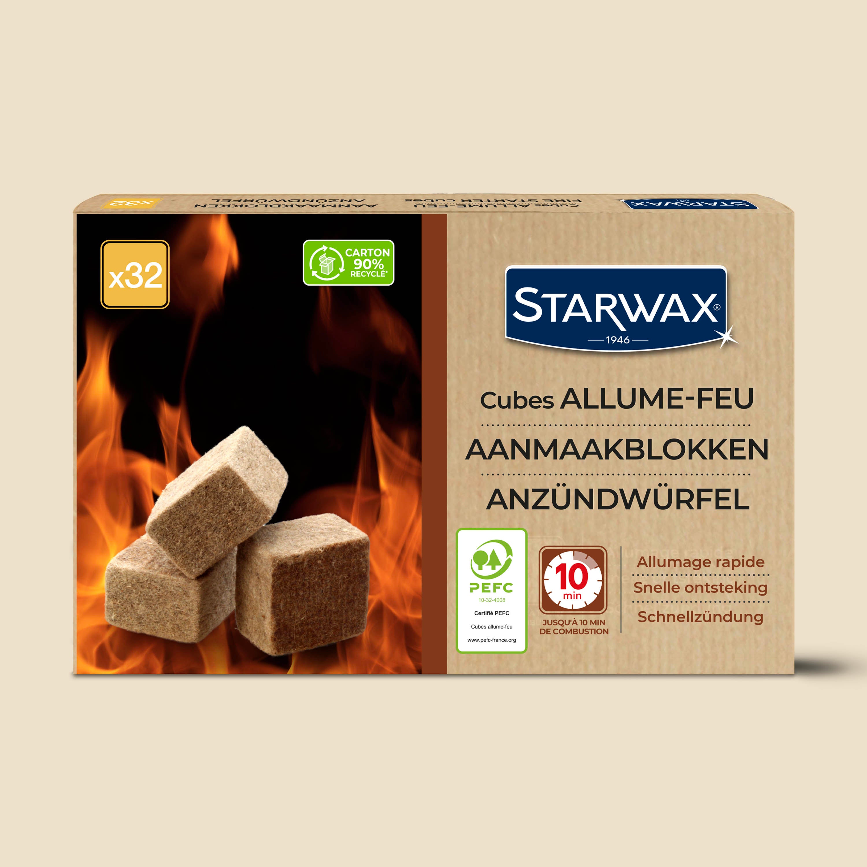 STARWAX - Cubes allume feu PEFC X32