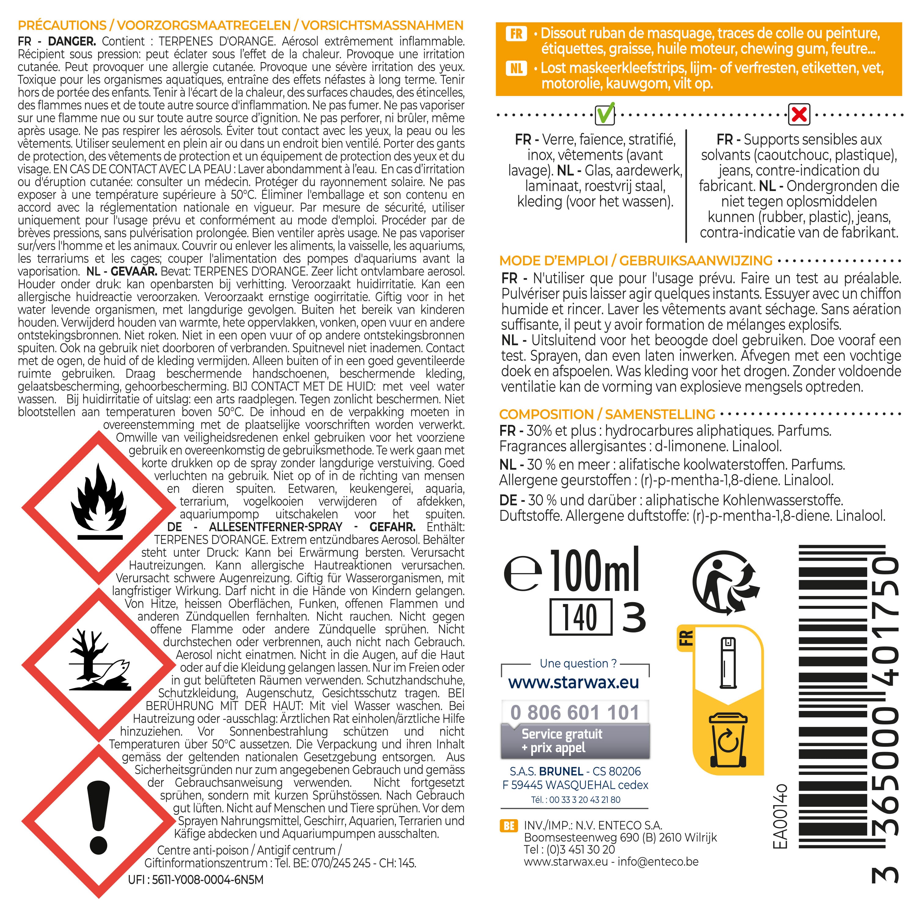 STARWAX - Détache et Décolle tout
 100ml