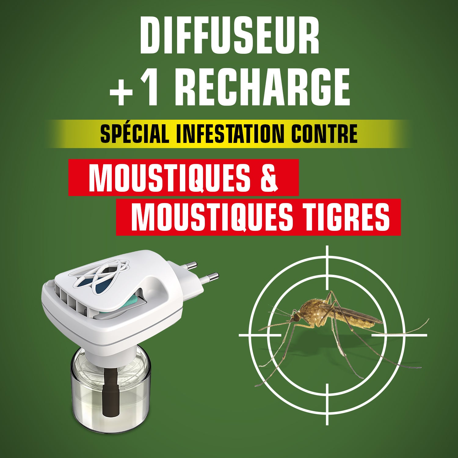 K.PRO - Diffuseur électrique anti moustiques + Recharge X1