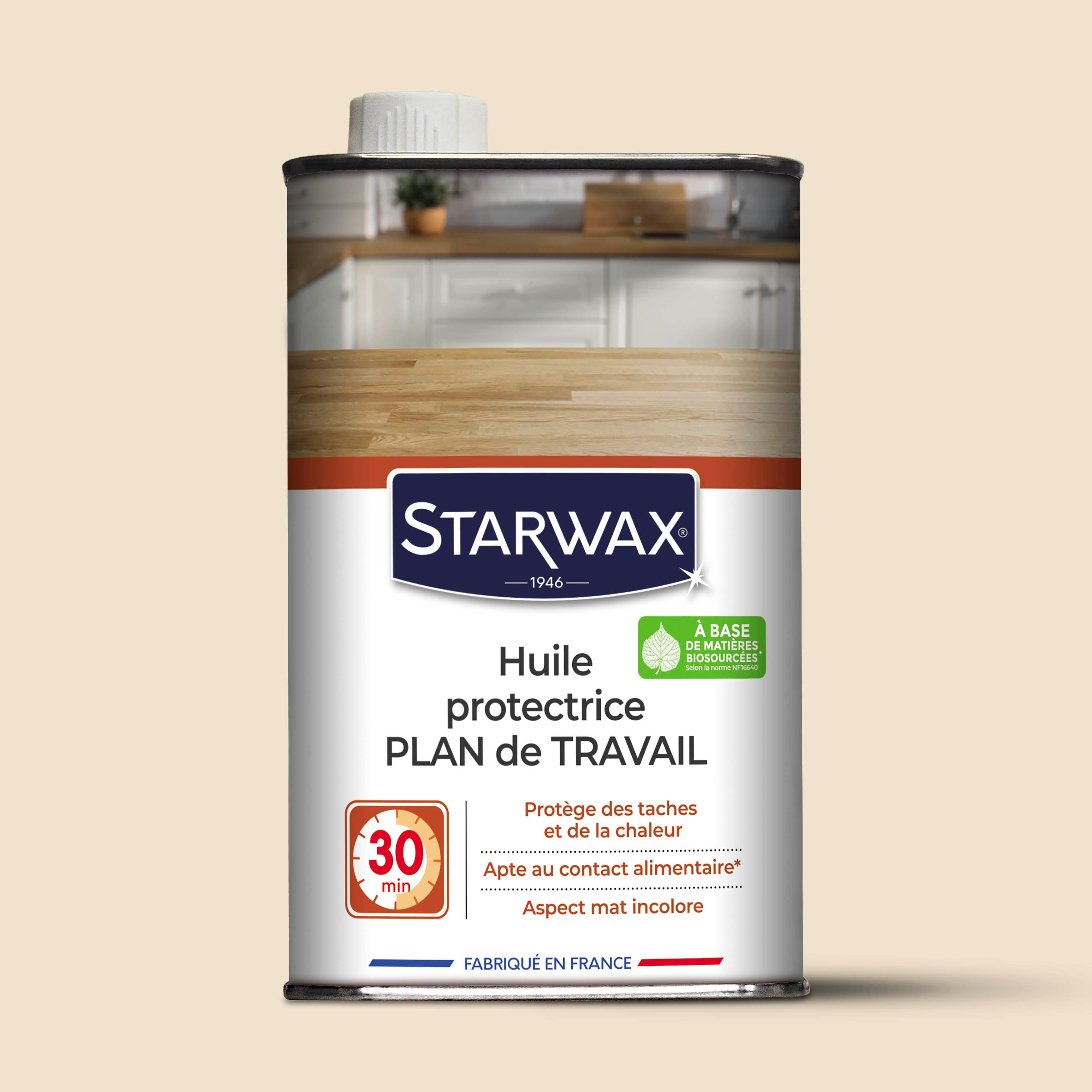STARWAX - Huile protectrice pour plan de travail en bois huilé
 500ml