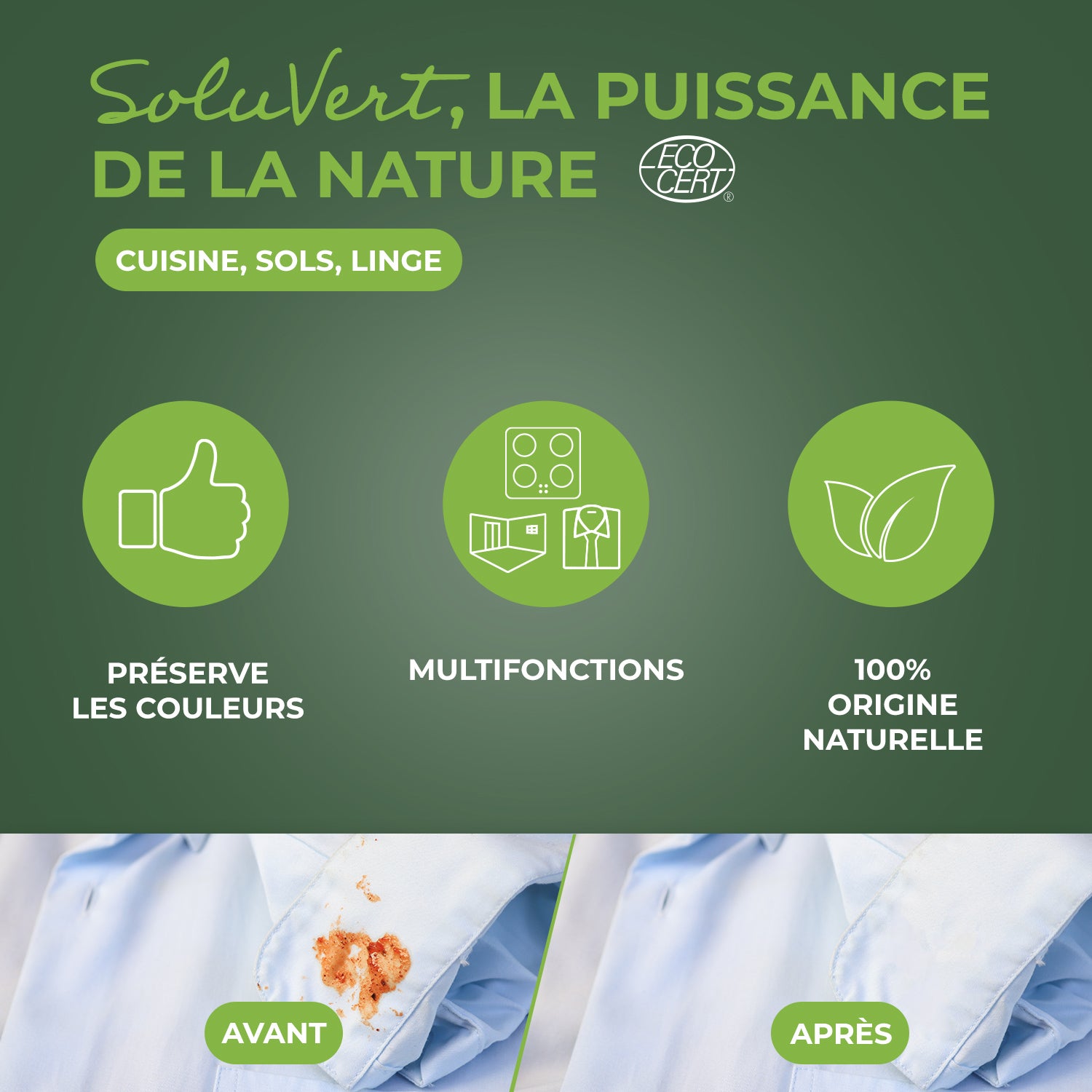 STARWAX SOLUVERT - Savon de Marseille liquide sans huile de palme 1L