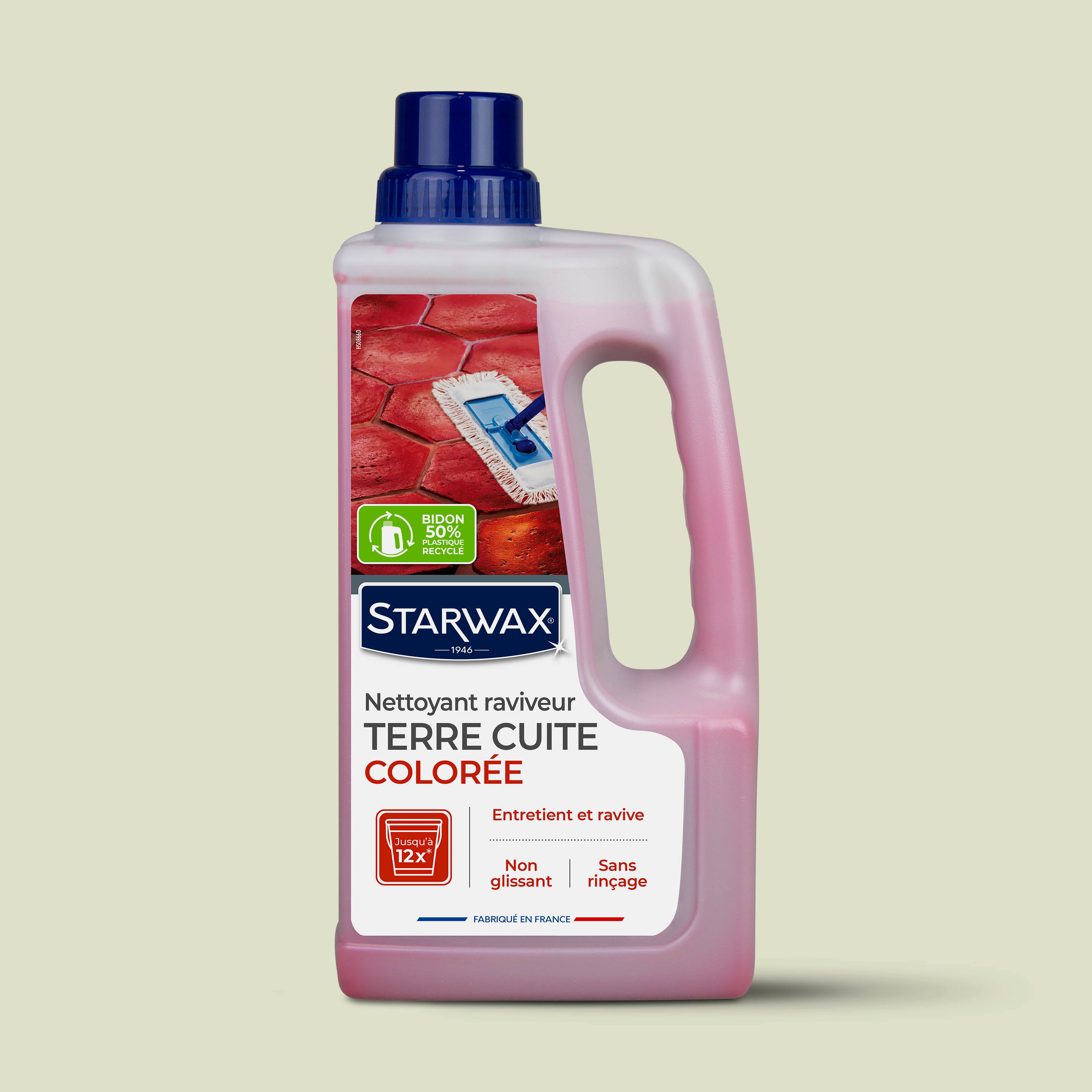 STARWAX - Nettoyant raviveur coloré pour tomettes et terres cuites 1L