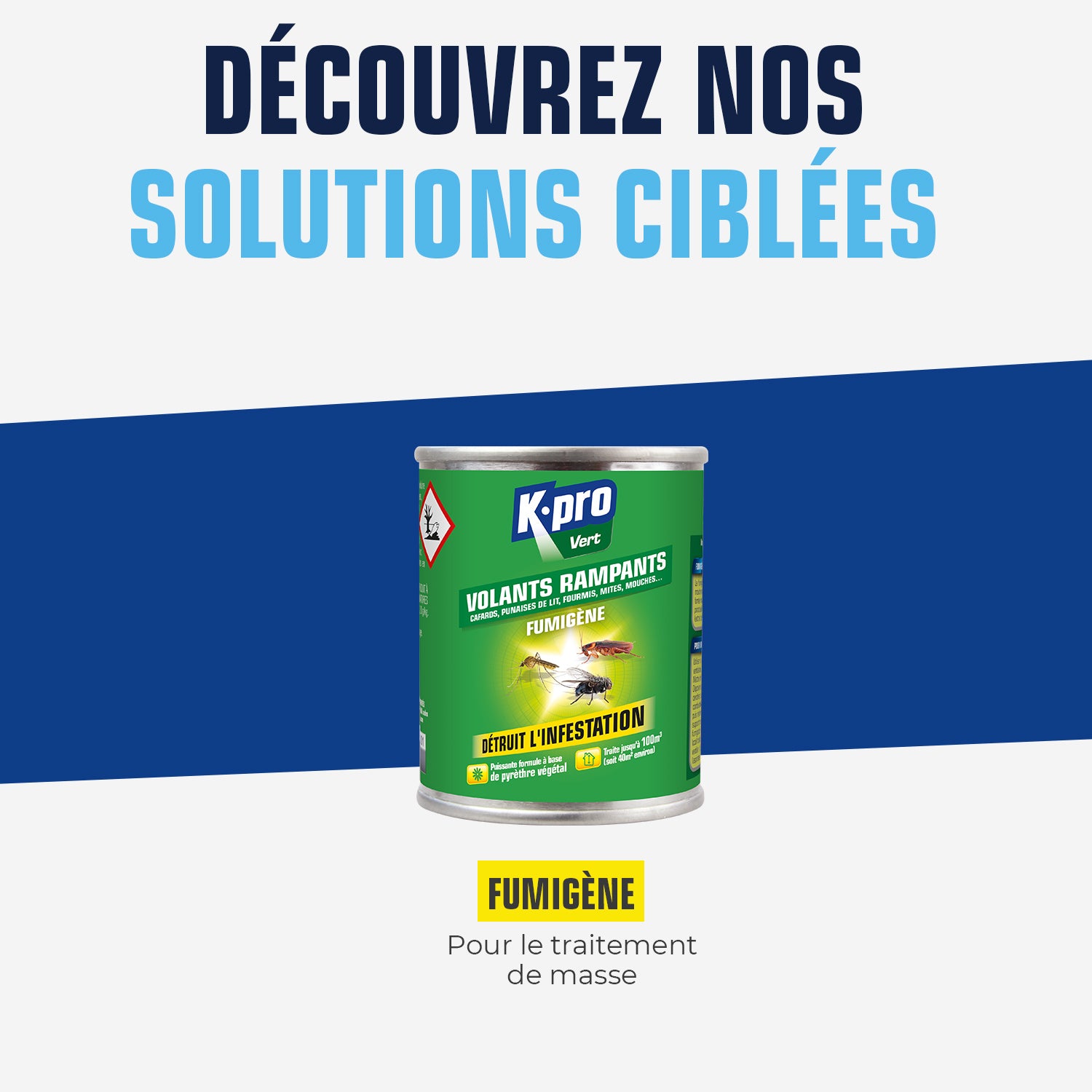 K.PRO - Fumigène contre les insectes volants et rampants 50g