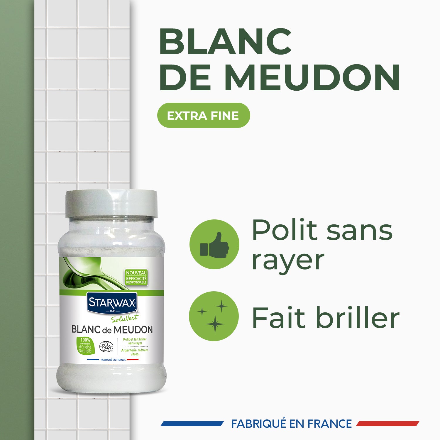 STARWAX SOLUVERT - Blanc de meudon 408g