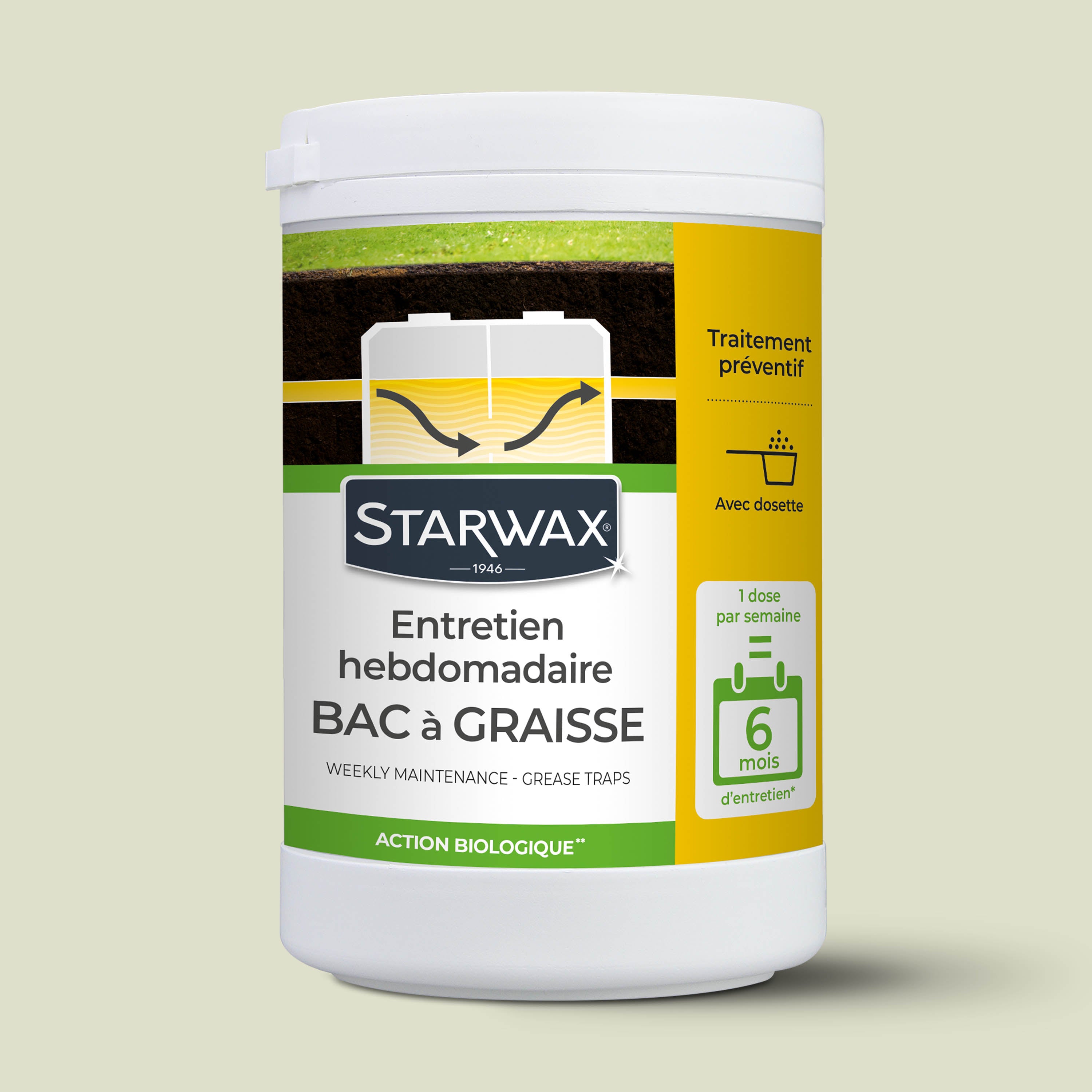 STARWAX - Entretien hebdomadaire pour bacs à graisses 750g