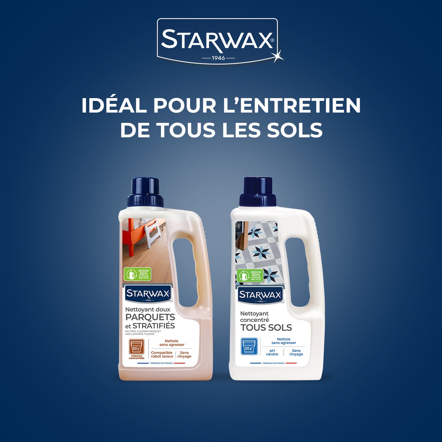 STARWAX - Nettoyant doux pour parquets et sols stratifiés
 1L