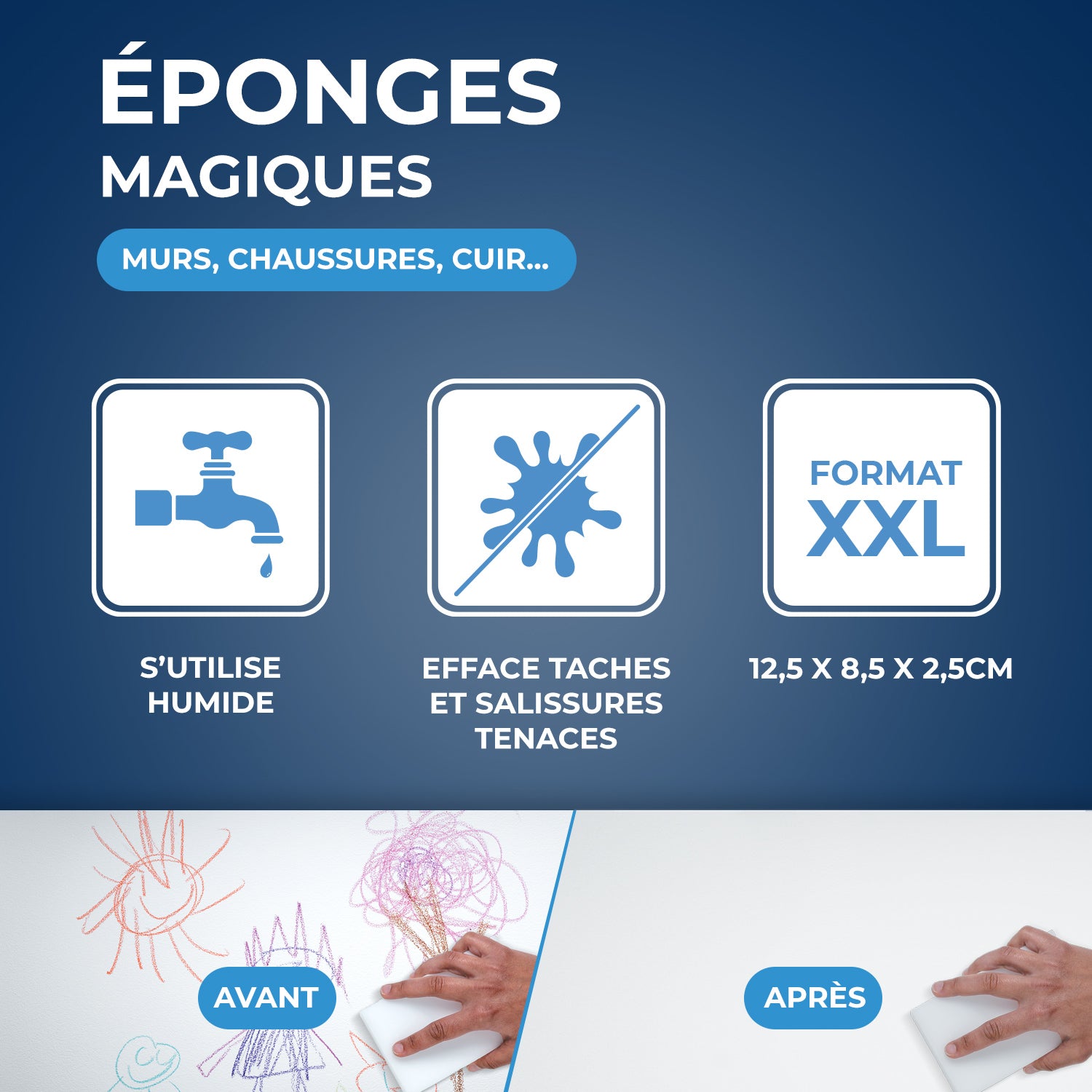 STARWAX - Eponges magiques XXL X2
