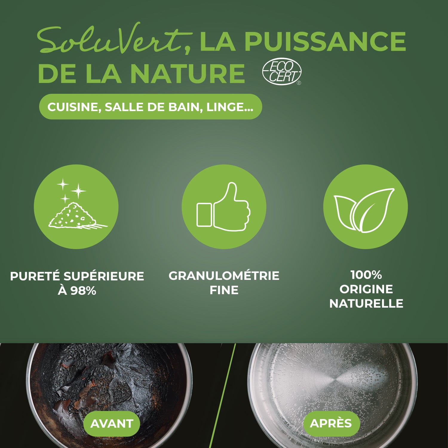 STARWAX SOLUVERT - Bicarbonate de soude ménager 1kg