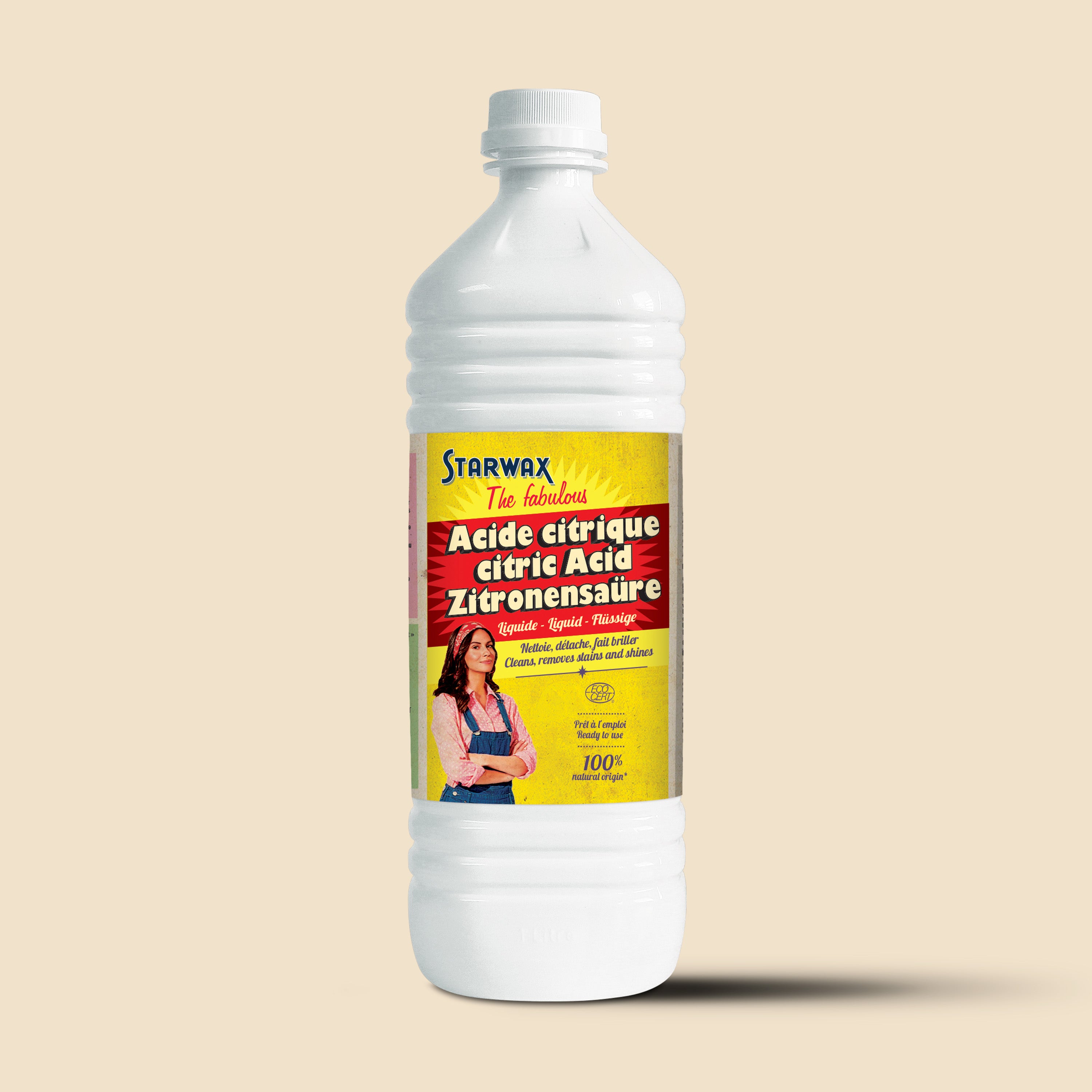 STARWAX FABULOUS - Acide citrique liquide – Détartrant naturel sans odeur 1L
