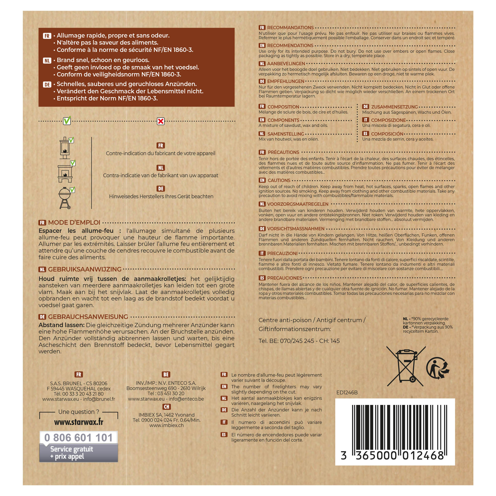 STARWAX - Rouleaux allume feu FSC® X50