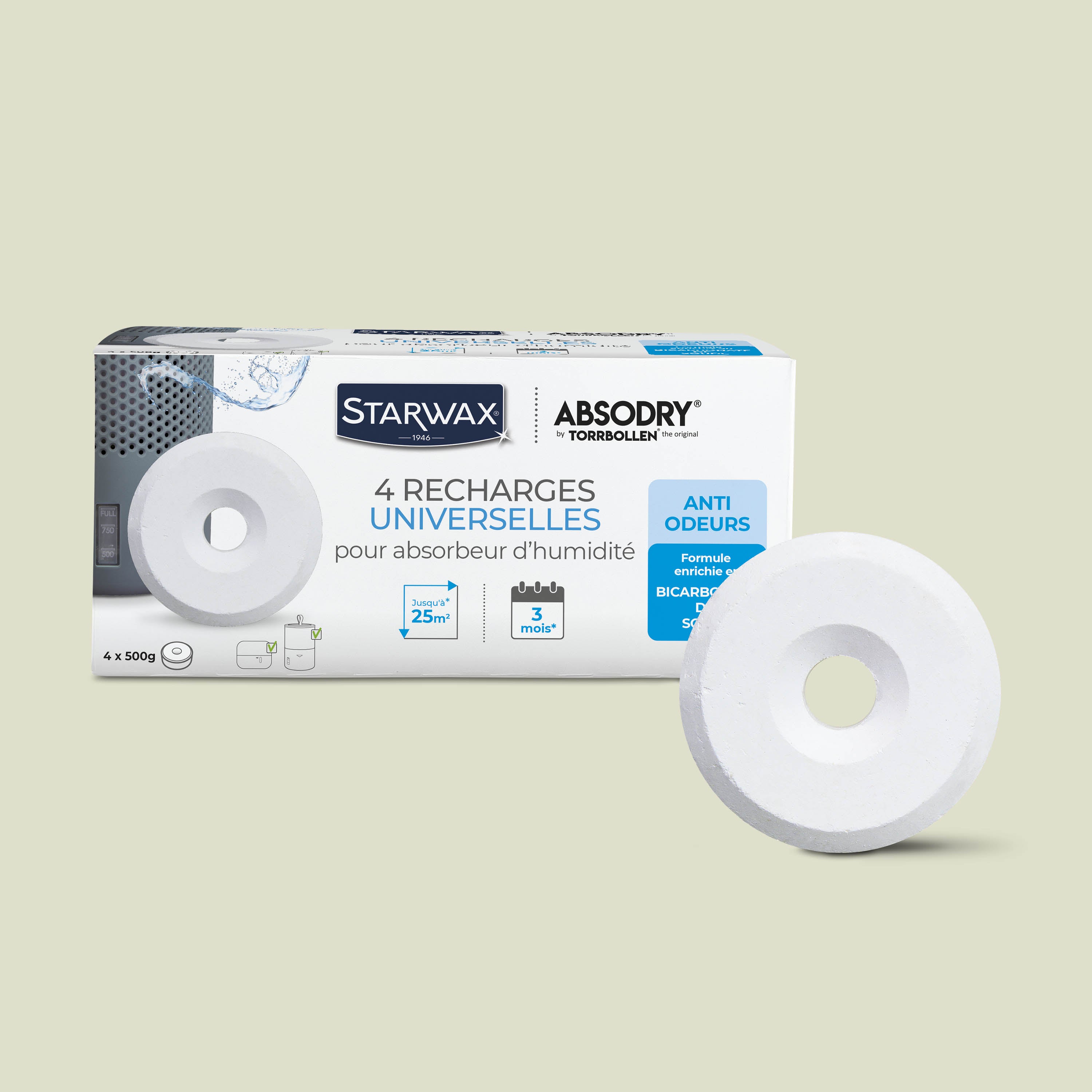 STARWAX - Pack de tablettes Starwax Absodry 500g x4