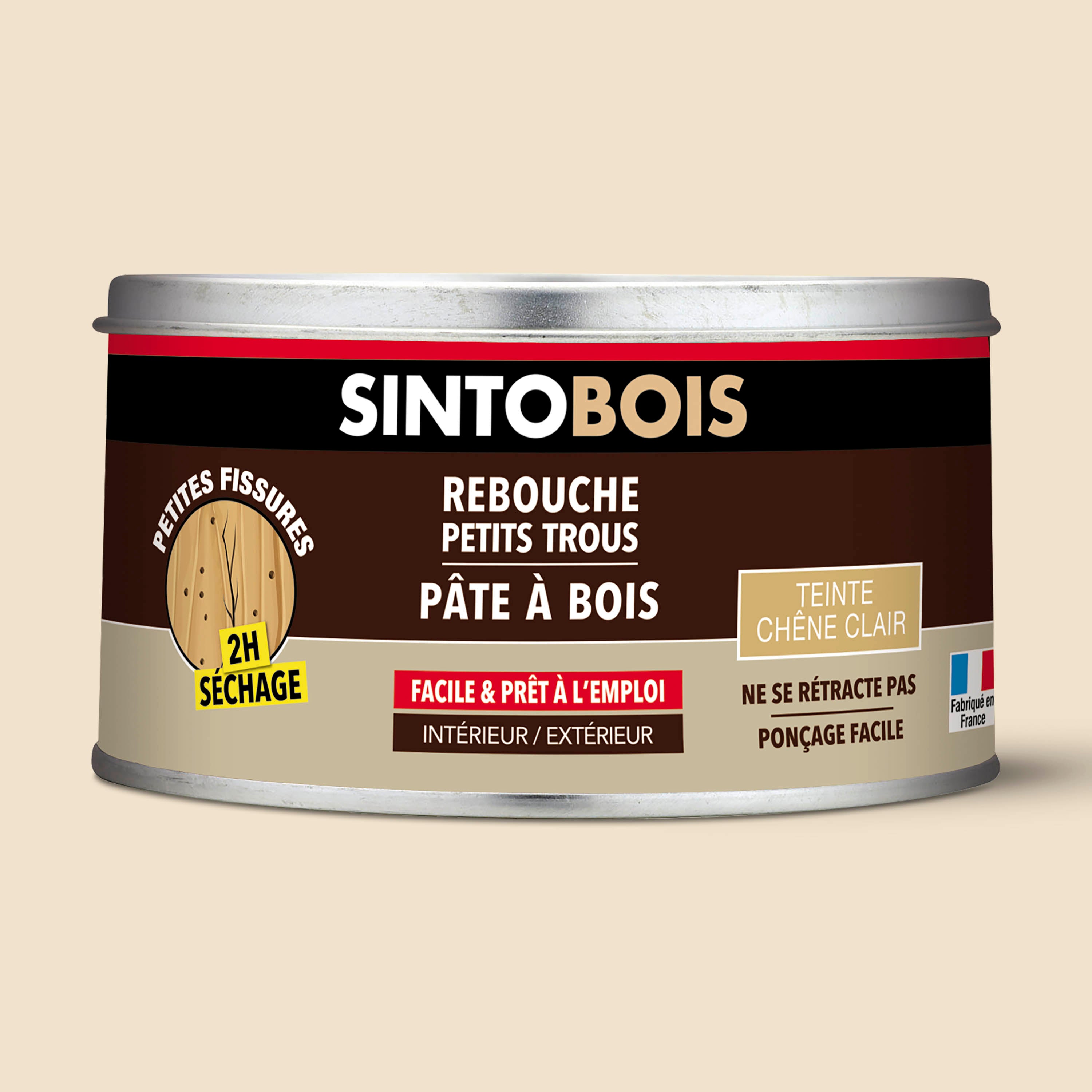 SINTO - Pâte à bois tradition 550ml Chêne clair