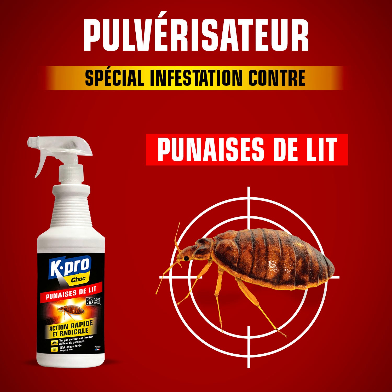 K.PRO - Pulvérisateur punaises de lit 1L