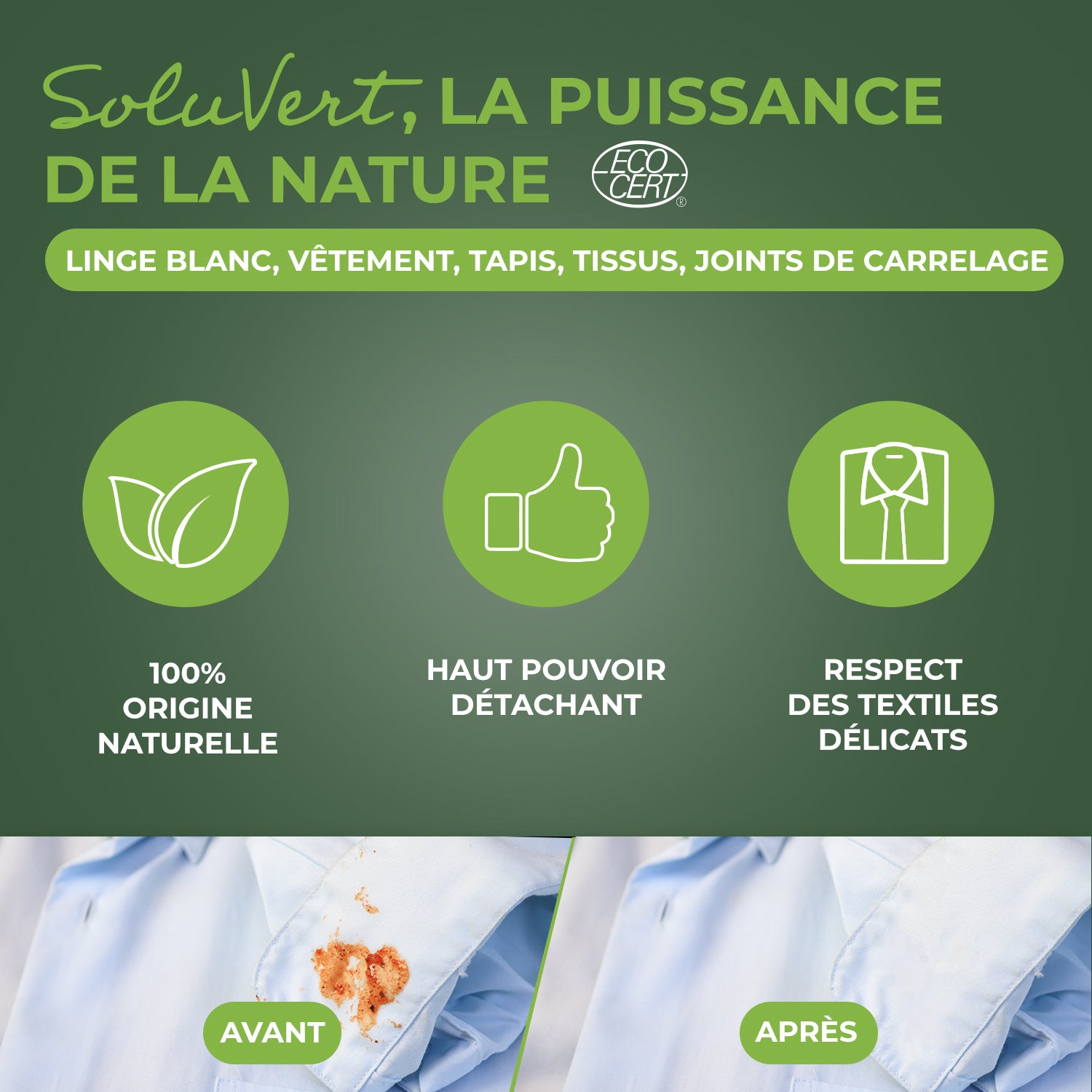 STARWAX SOLUVERT - Ma poudre détachante & raviveur de blancheur au percarbonate de soude – Sachet éco 1kg