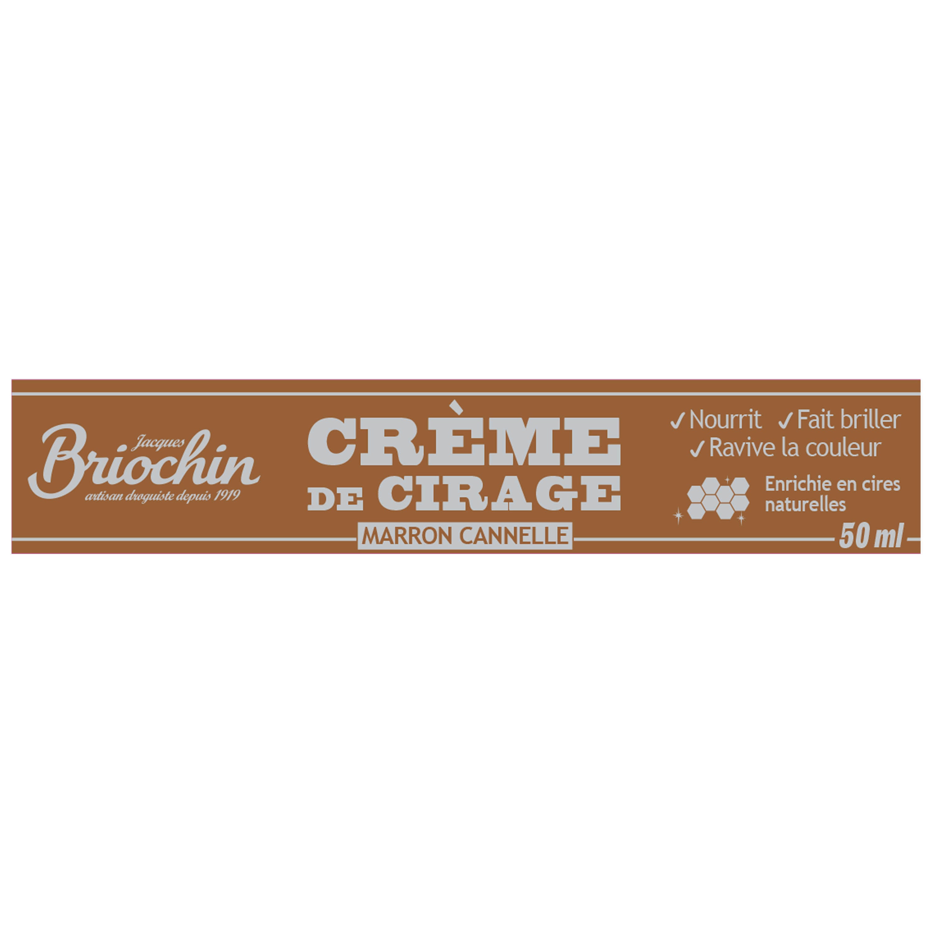 JACQUES BRIOCHIN - Crème de cirage marron cannelle 50ml Couleur marron cannelle