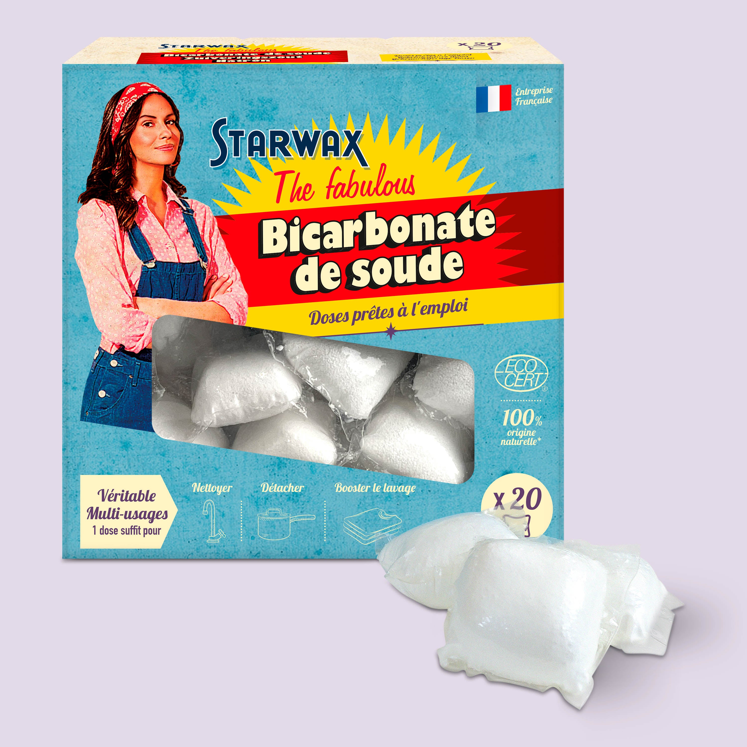 STARWAX FABULOUS - Bicarbonate de soude en doses prête à l'emploi 20 doses