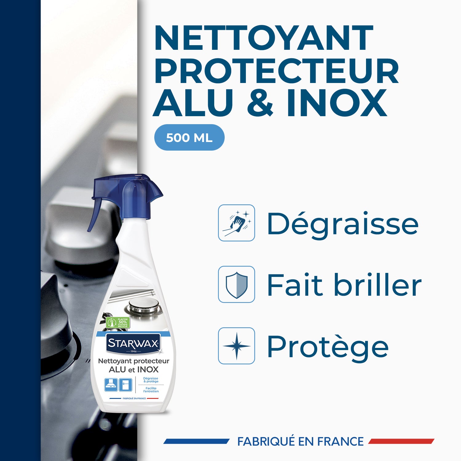 STARWAX - Nettoyant protecteur pour alu et inox 500ml