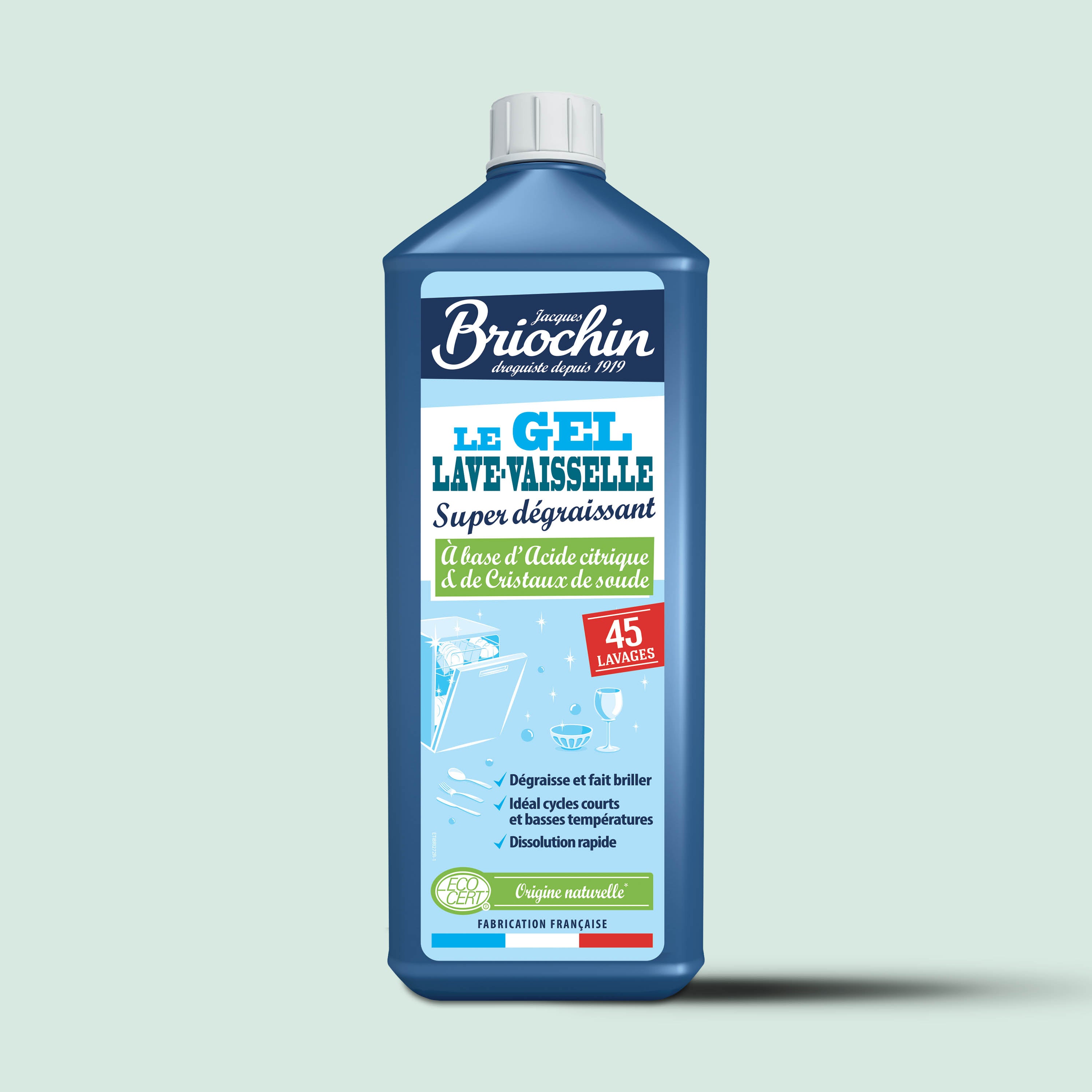 JACQUES BRIOCHIN - Gel Lave-Vaisselle 900ml Sans parfum