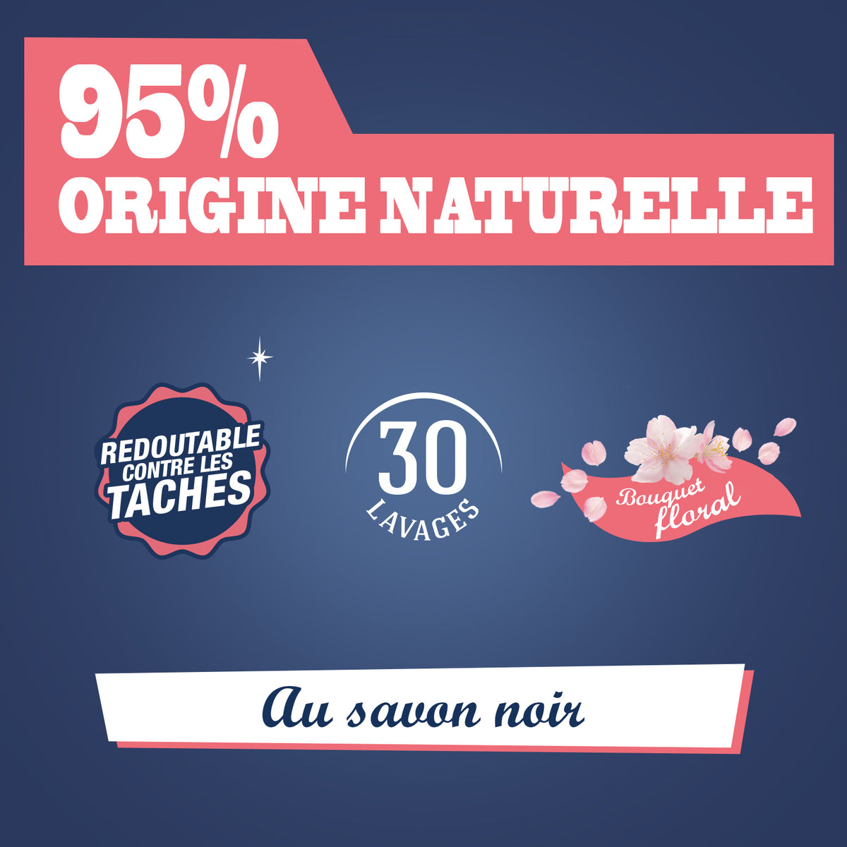 JACQUES BRIOCHIN - La Lessive détachante au Savon noir parfum Bouquet floral 1,35L Parfum Bouquet floral