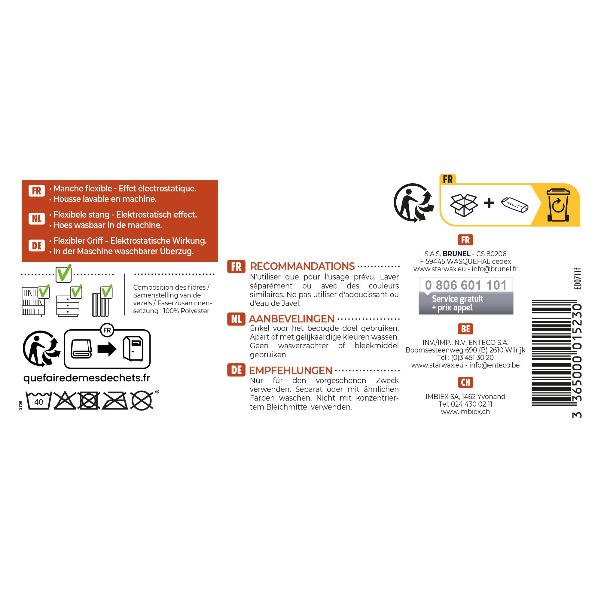 STARWAX - Plumeau microfibre dépoussiérant X1